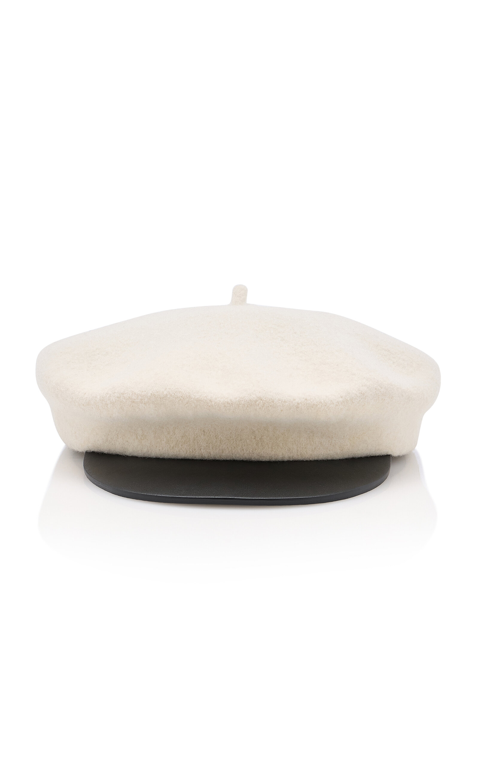 Valentino Vlogo Signature Wool Beret In Neutral