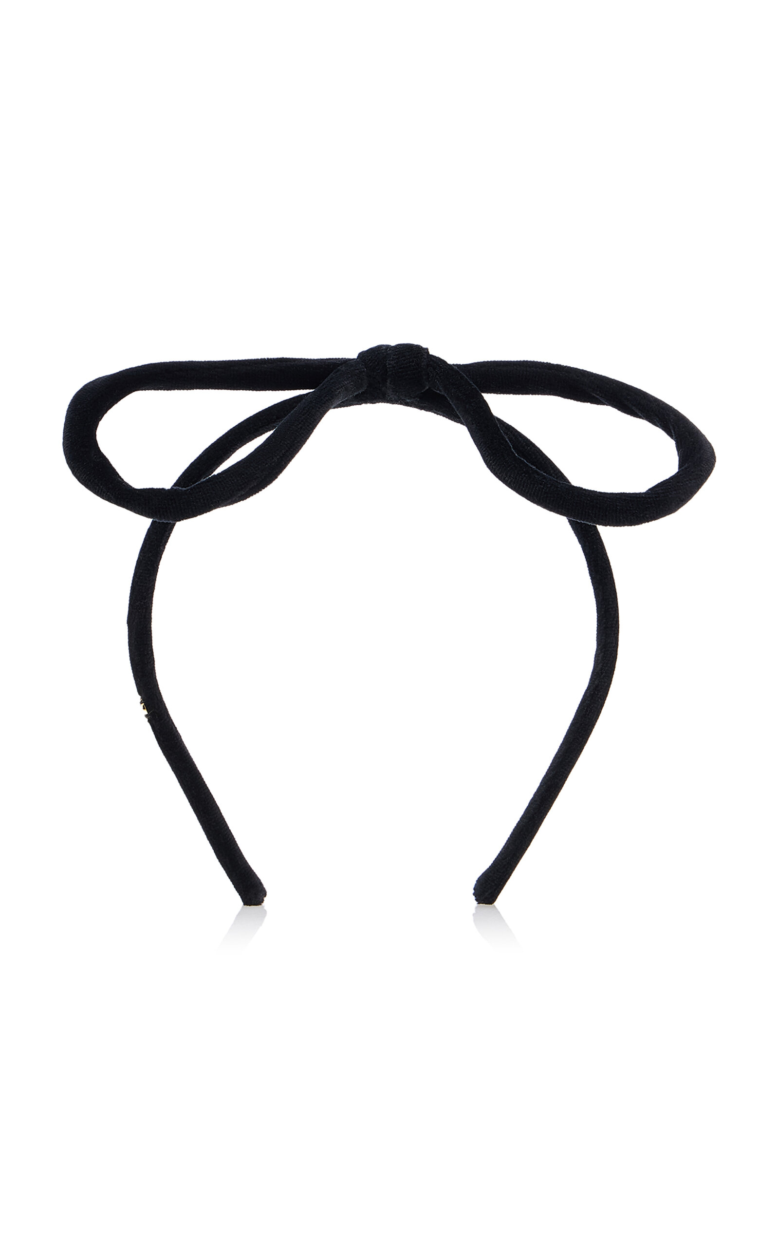 Valentino Bow-detailed Velvet Headband In Black