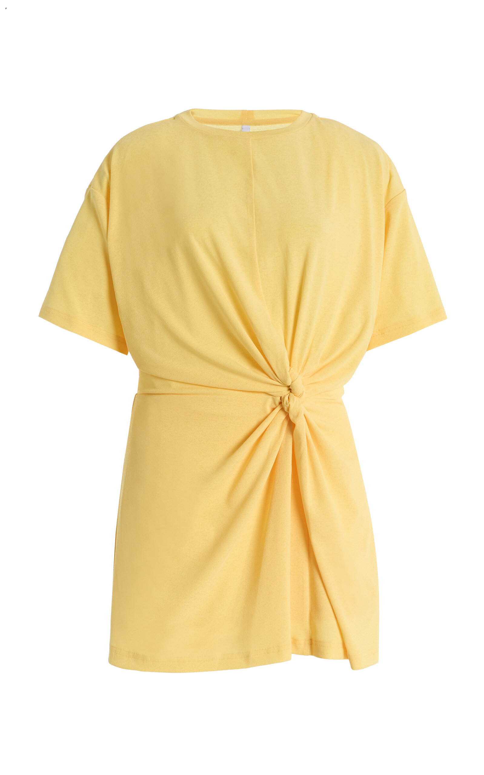 Significant Other Carrey Twisted Jersey Mini T-shirt Dress In Yellow