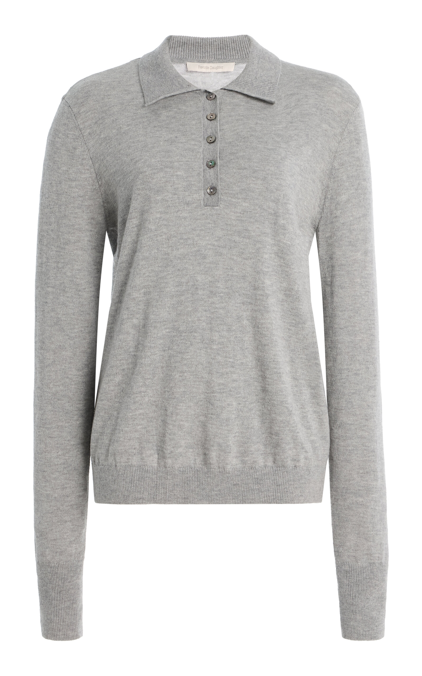 Favorite Daughter The Cleo Wool-cashmere Top In Gray
