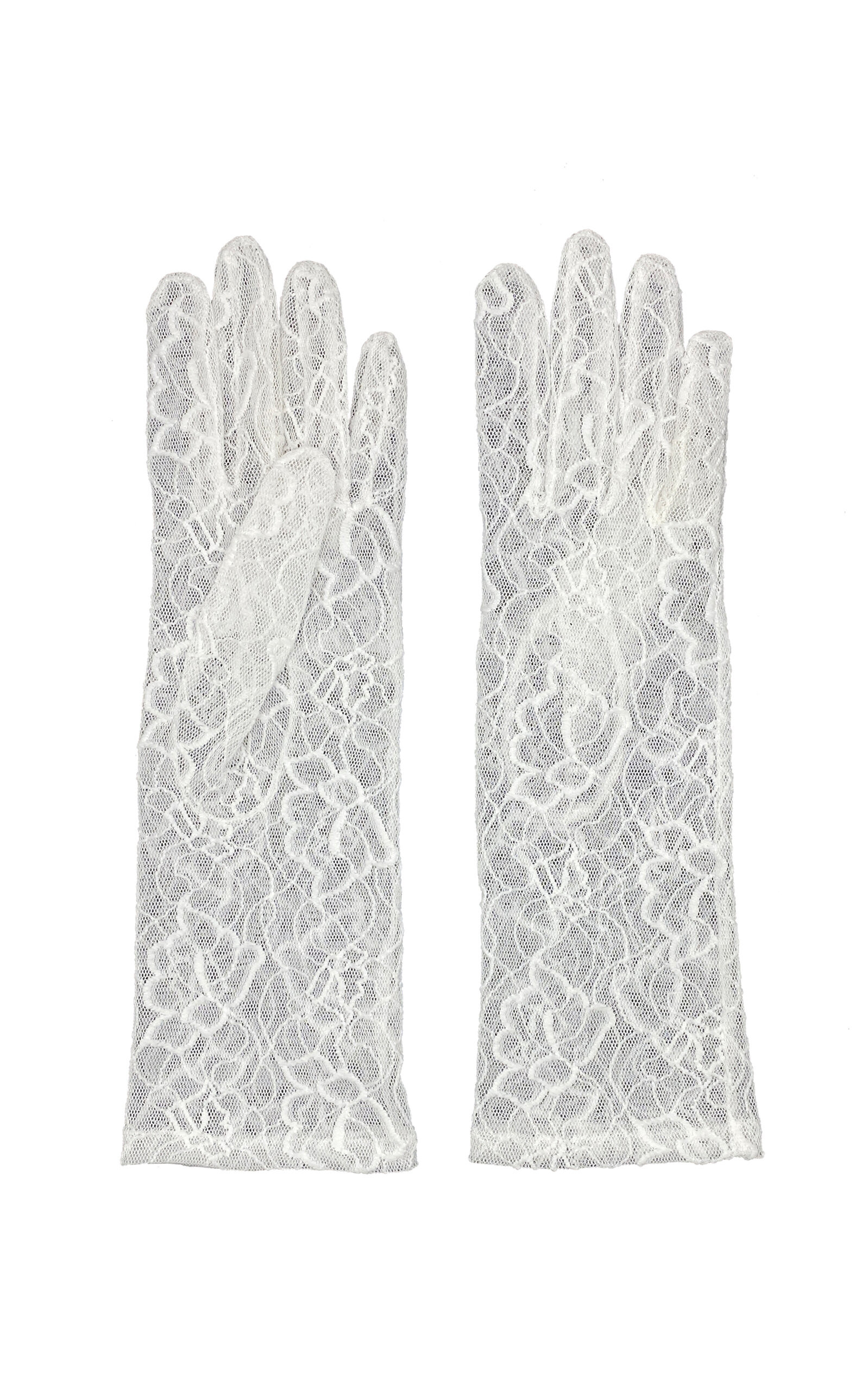 Agnelle Ines Cotton-Blend Lace Gloves
