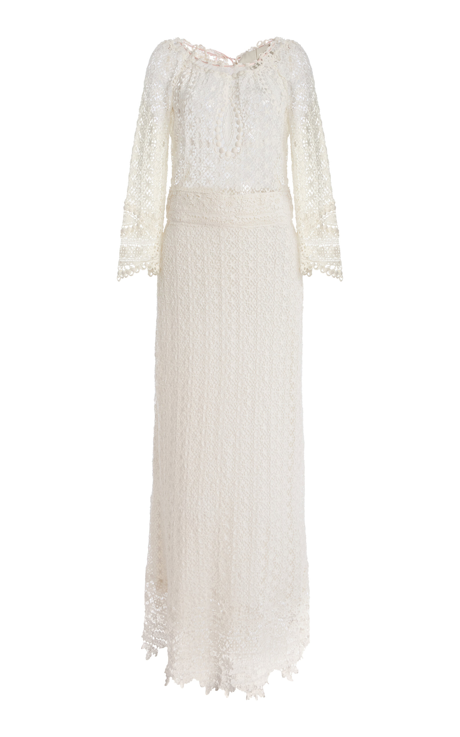 Isabel Marant Hayra Knit Cotton Lace Maxi Dress - Women's Clothing