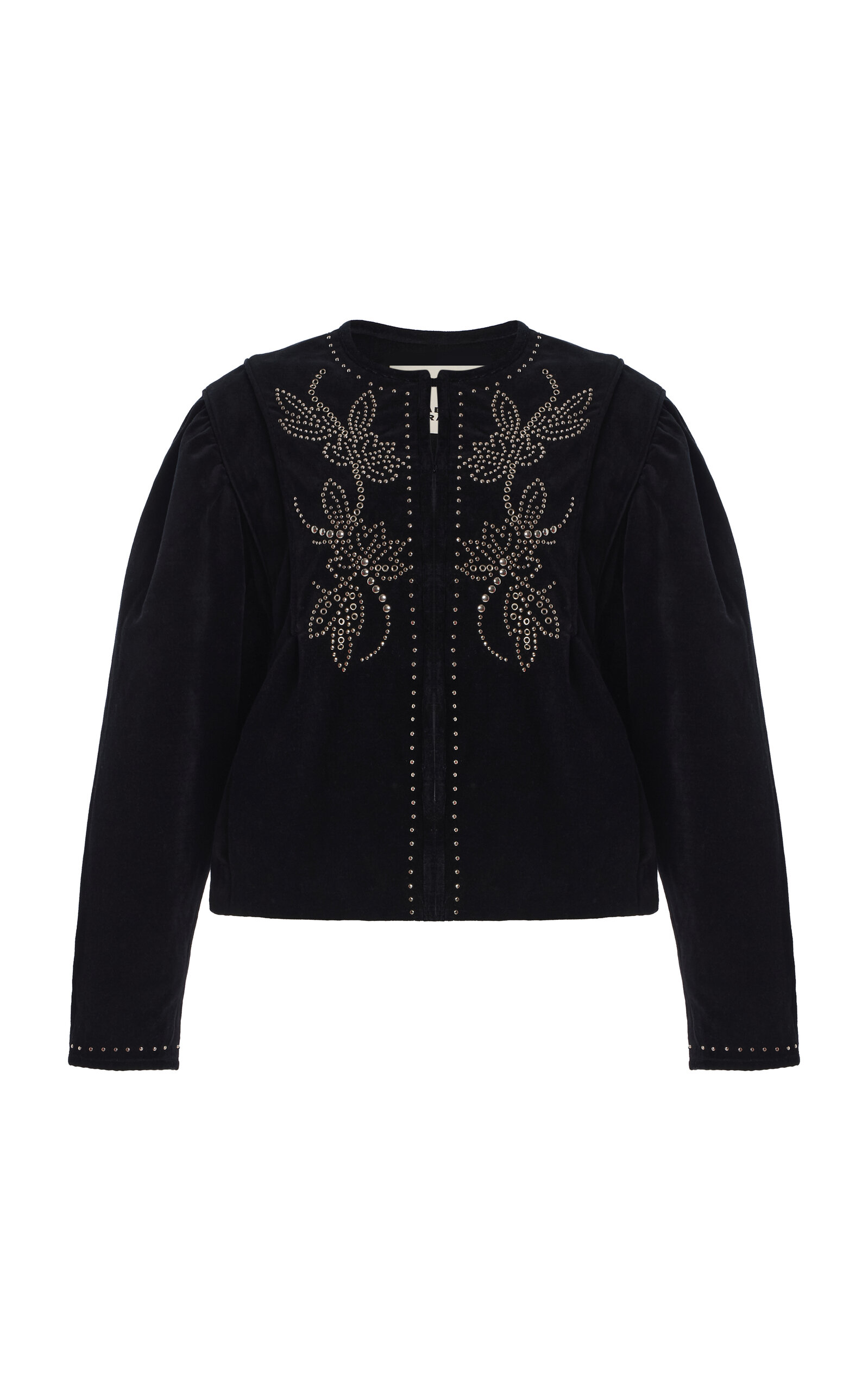 Isabel Marant Pietra Embellished Velvet Bomber Jacket