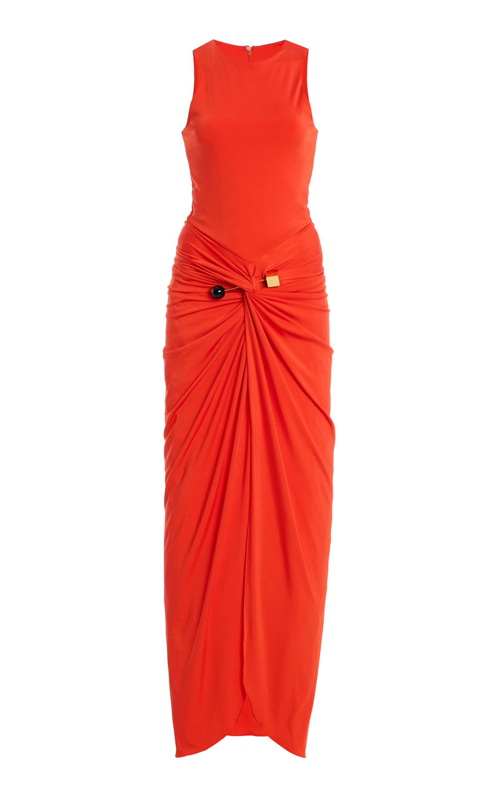 Silvia Tcherassi Exclusive Leni Draped Jersey Maxi Dress