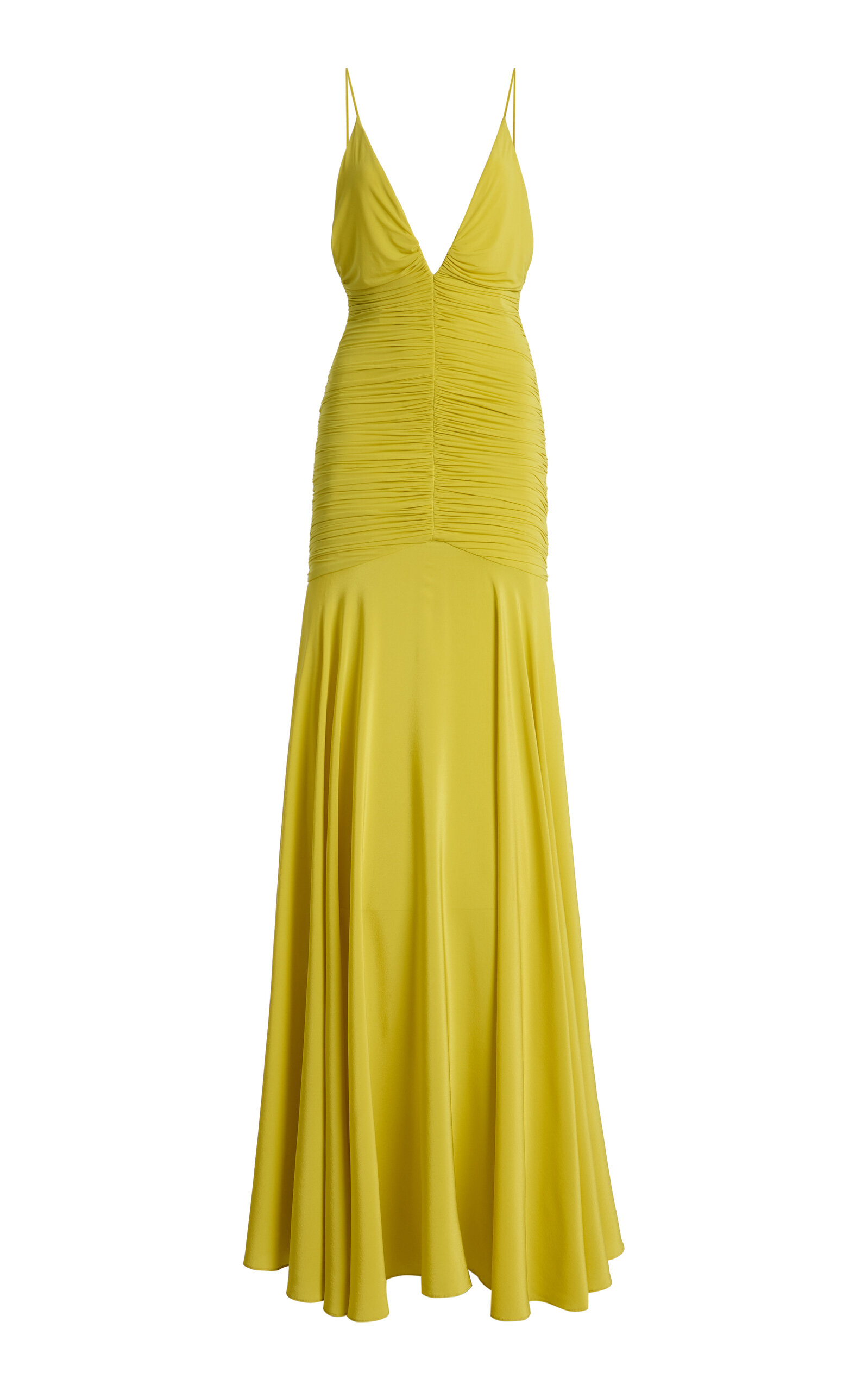 Silvia Tcherassi Sana Ruched Silk-Blend Maxi Dress