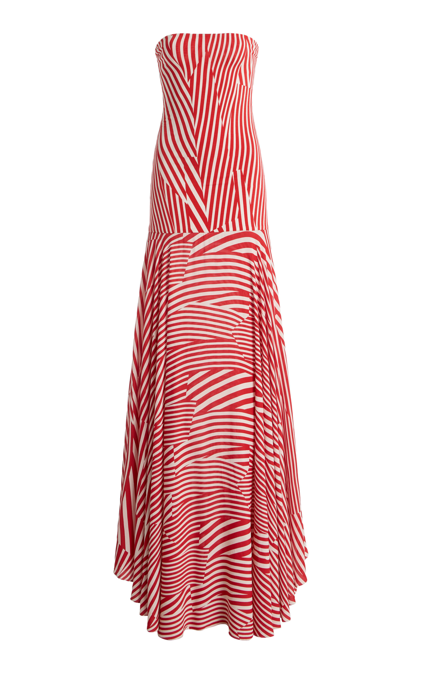 Silvia Tcherassi Muriel Strapless Jersey Maxi Dress - Stripe