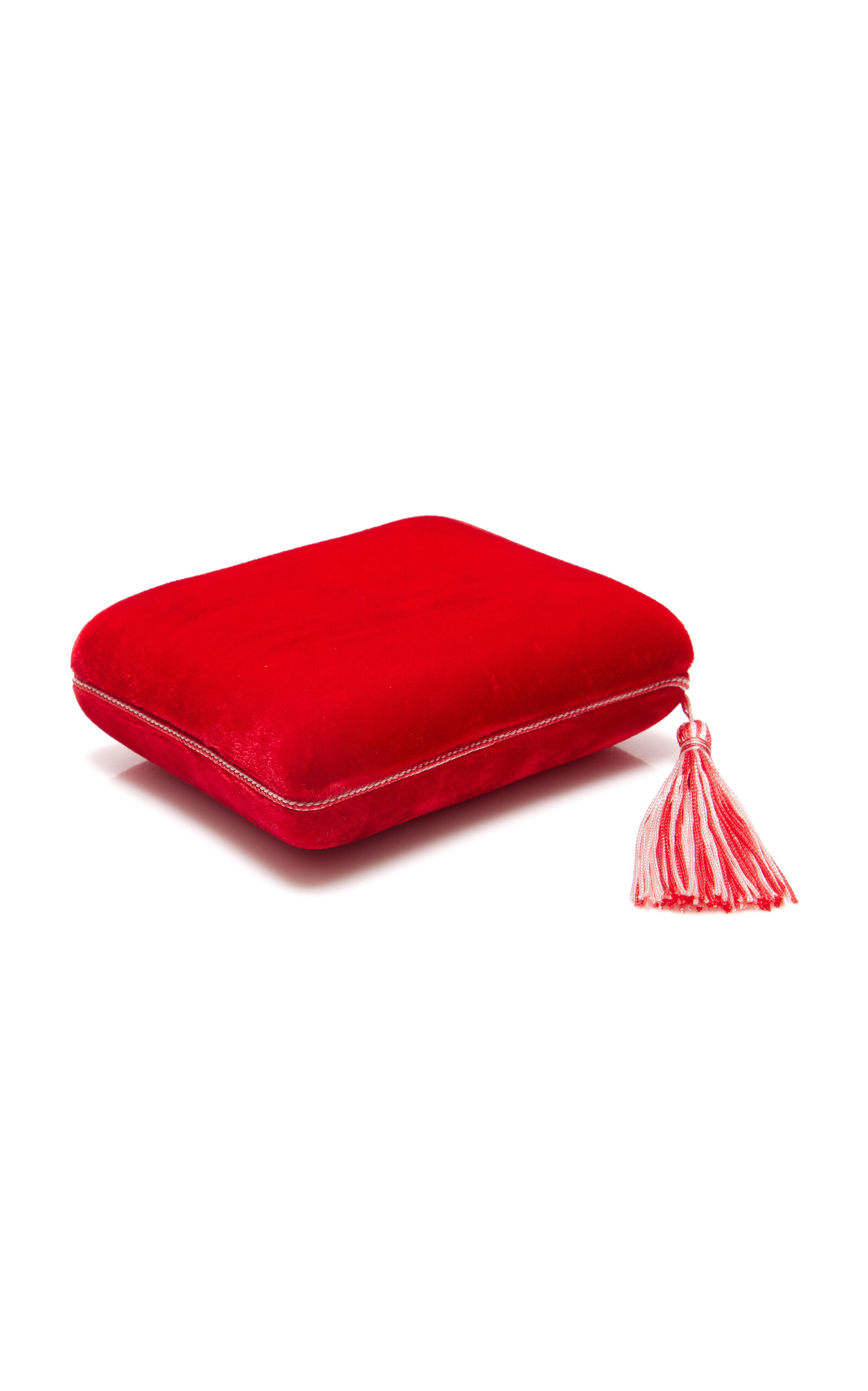 Sophie Bille Brahe Lily Rouge Velvet Jewelry Case In Red