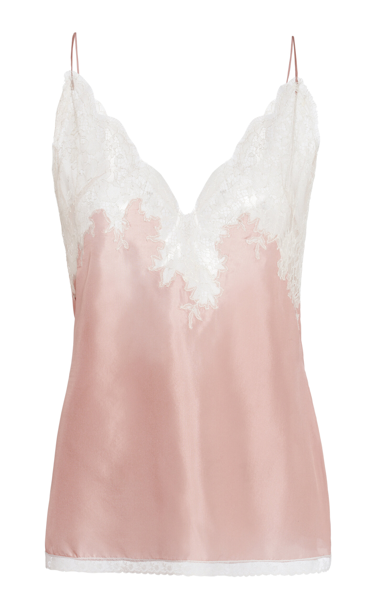 Valentino Garavani Lace-Trimmed Silk Cami