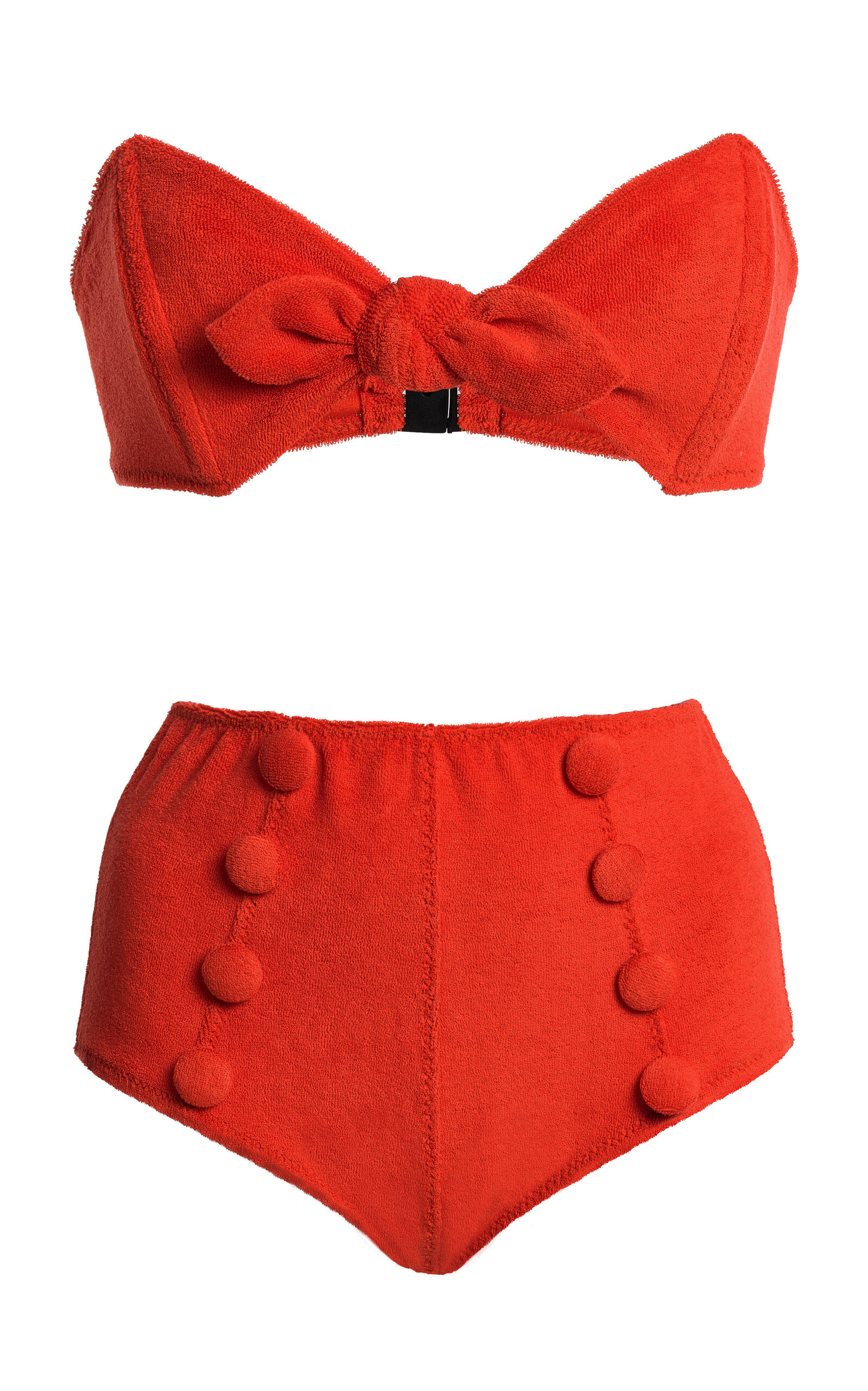Lisa Marie Fernandez Poppy High-Waist Terry Cloth Bikini
