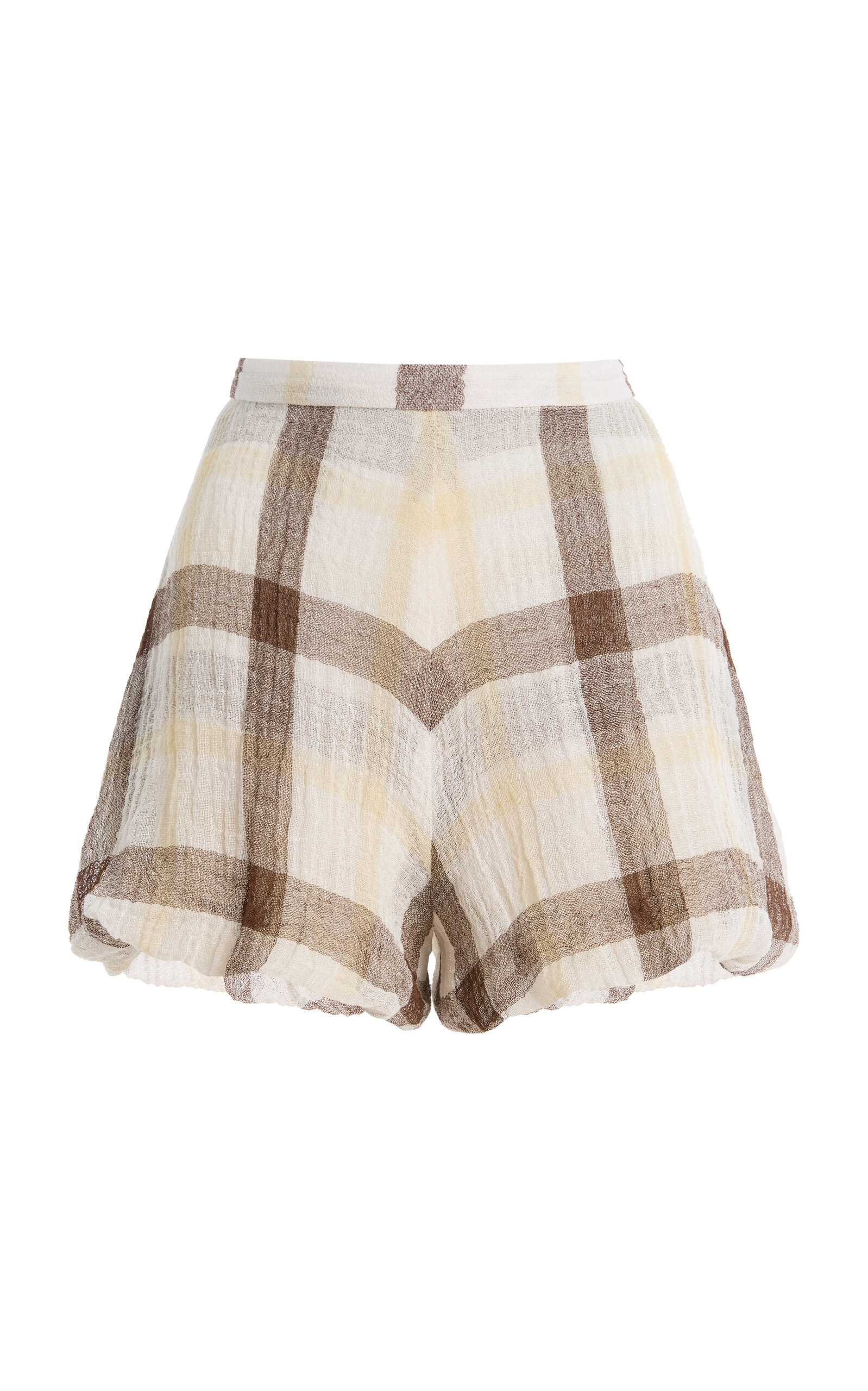 Lisa Marie Fernandez Exclusive Pouf Linen-Blend Gauze Shorts
