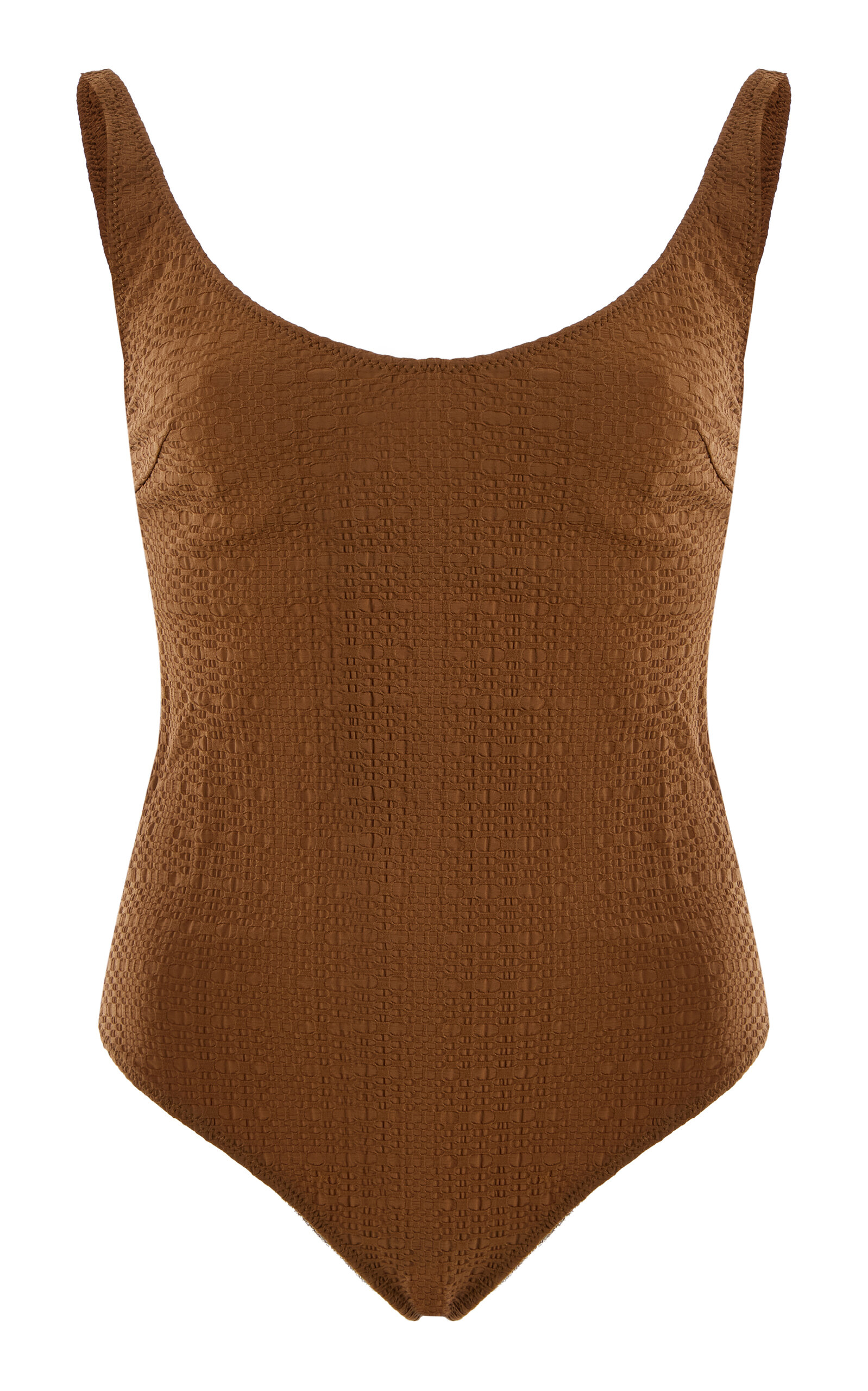 Lisa Marie Fernandez Marilyn Seersucker One-Piece Swimsuit