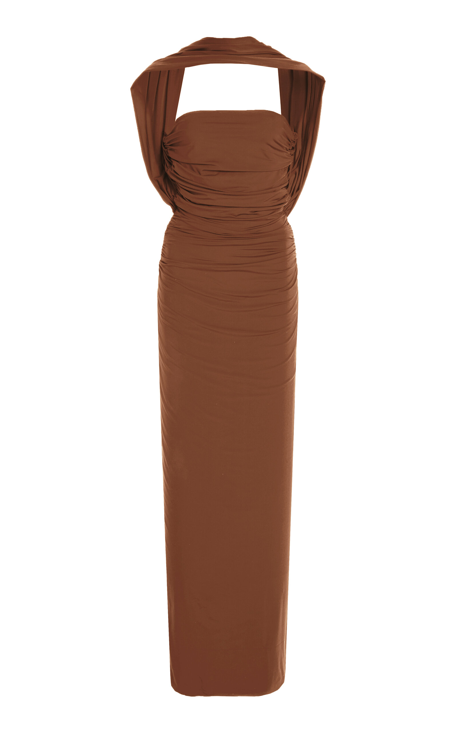 Maygel Coronel Exclusive Mullet Jersey Strapless Maxi Dress - Women's Clothing