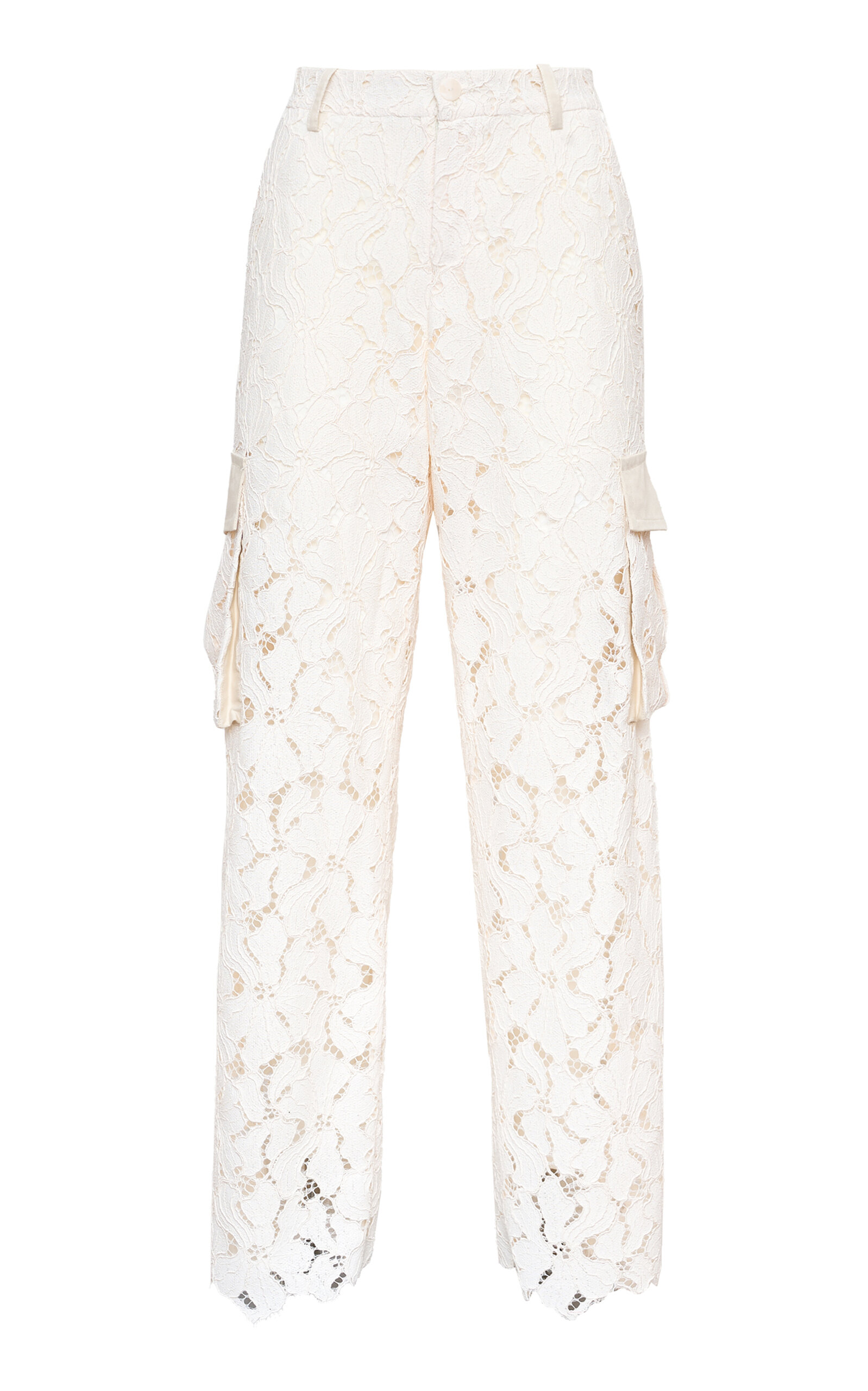 Loretta Caponi Yuna Lace Macrame Pants