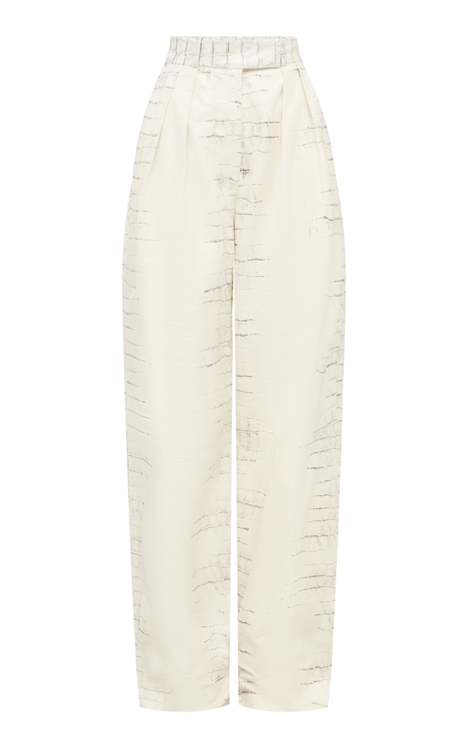 Alex Perry Embossed Leather Tailored Trousers