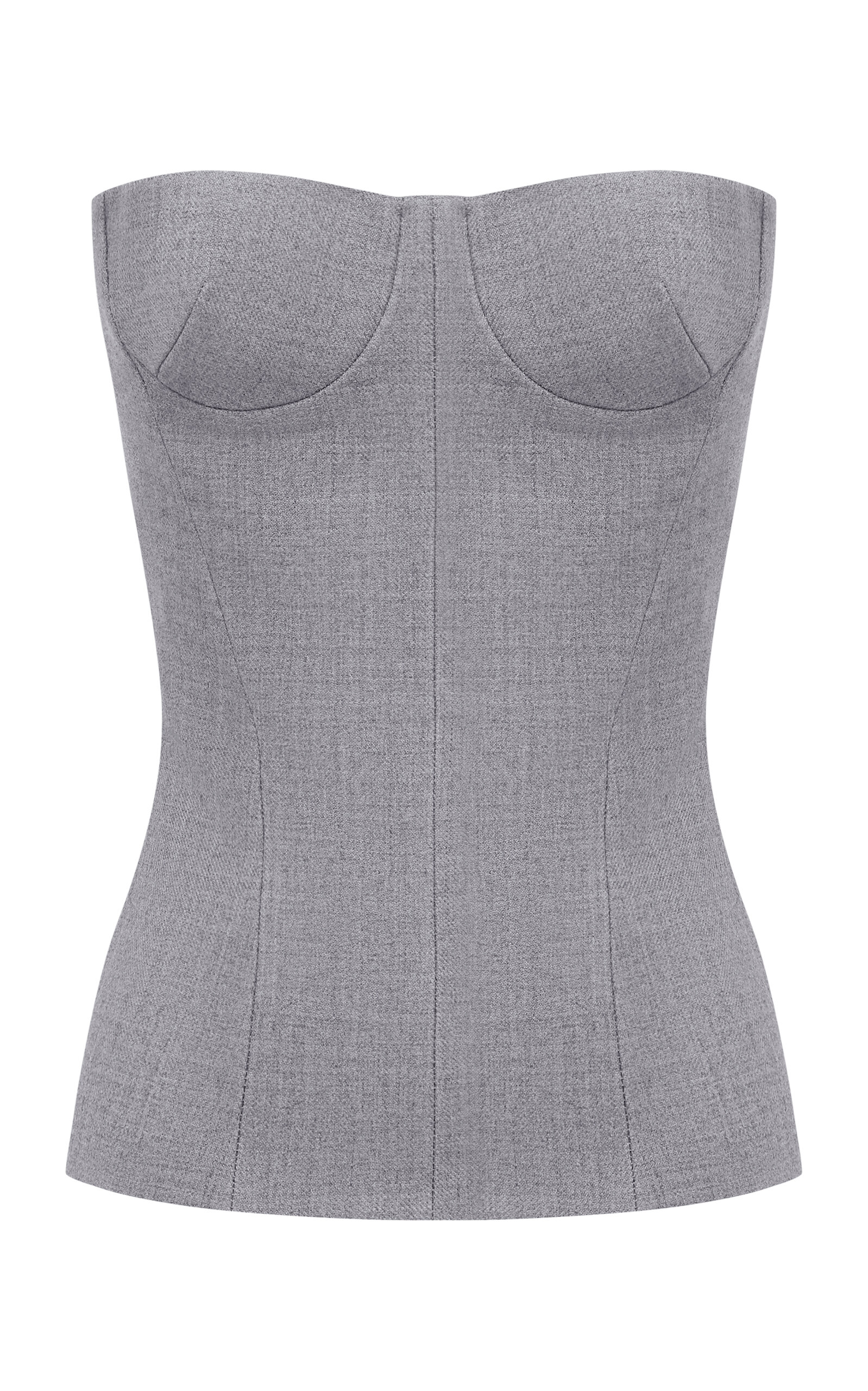 Alex Perry Cupped Wool Corset Top