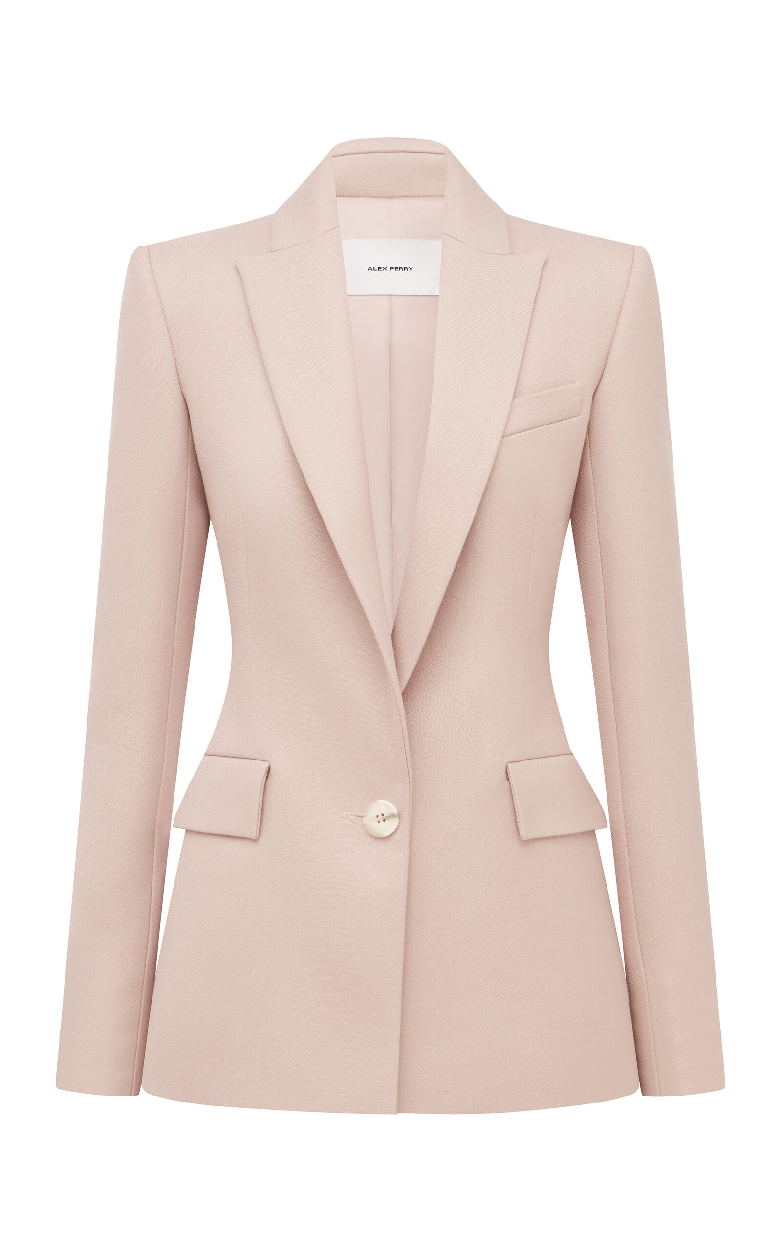 Alex Perry Single-breasted Wool Blazer In Neutral