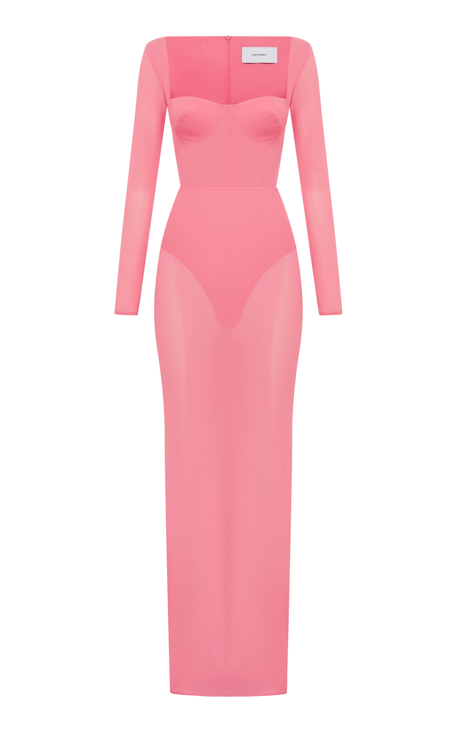 Alex Perry Cupped Long Sleeves Gown