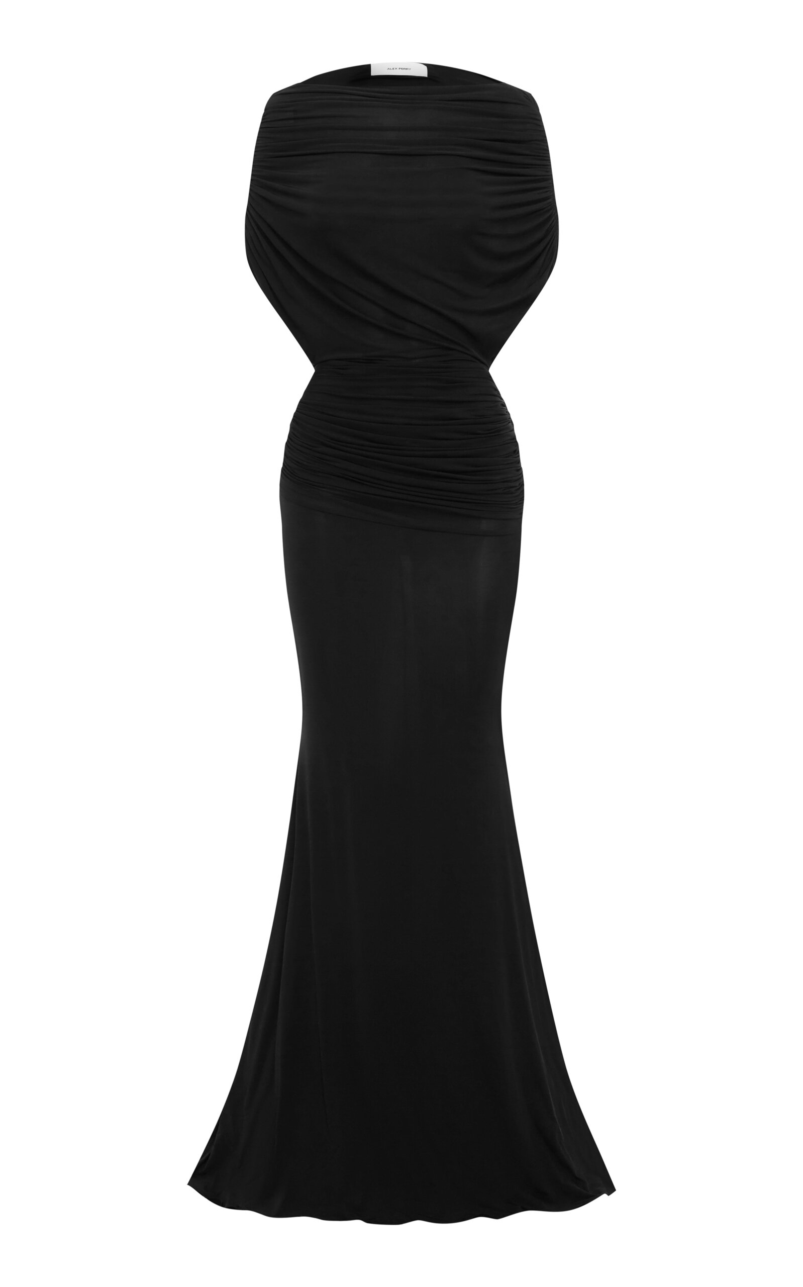 Alex Perry Draped Capelet Maxi Dress