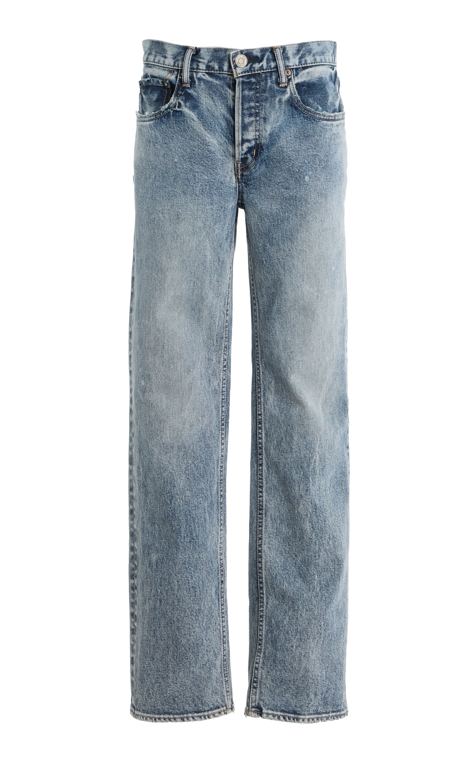 MOUSSY VINTAGE Wellesley Stretch Low-Rise Straight-Leg Jeans