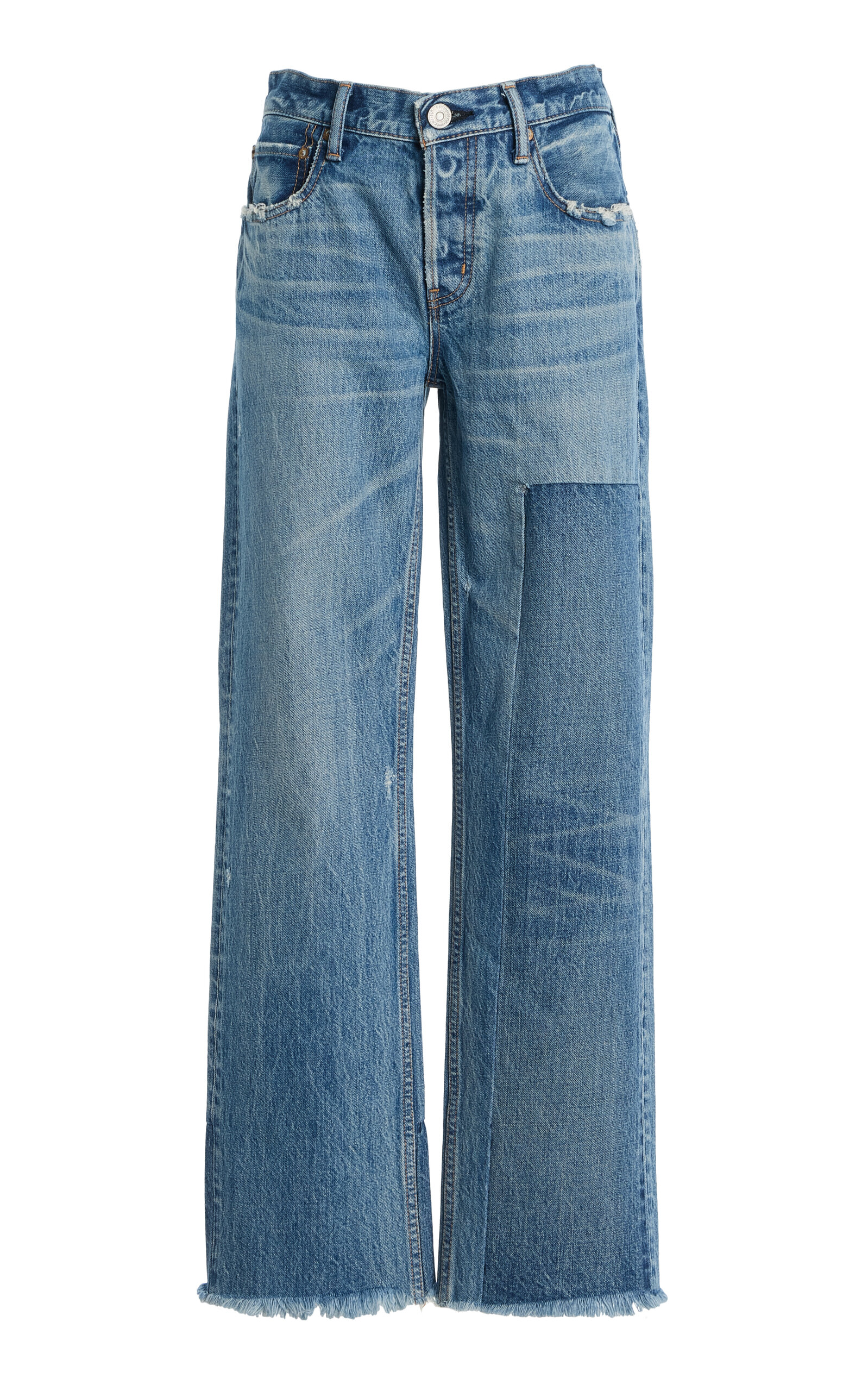 MOUSSY VINTAGE Woodville Rigid Low-Rise Straight-Leg Jeans
