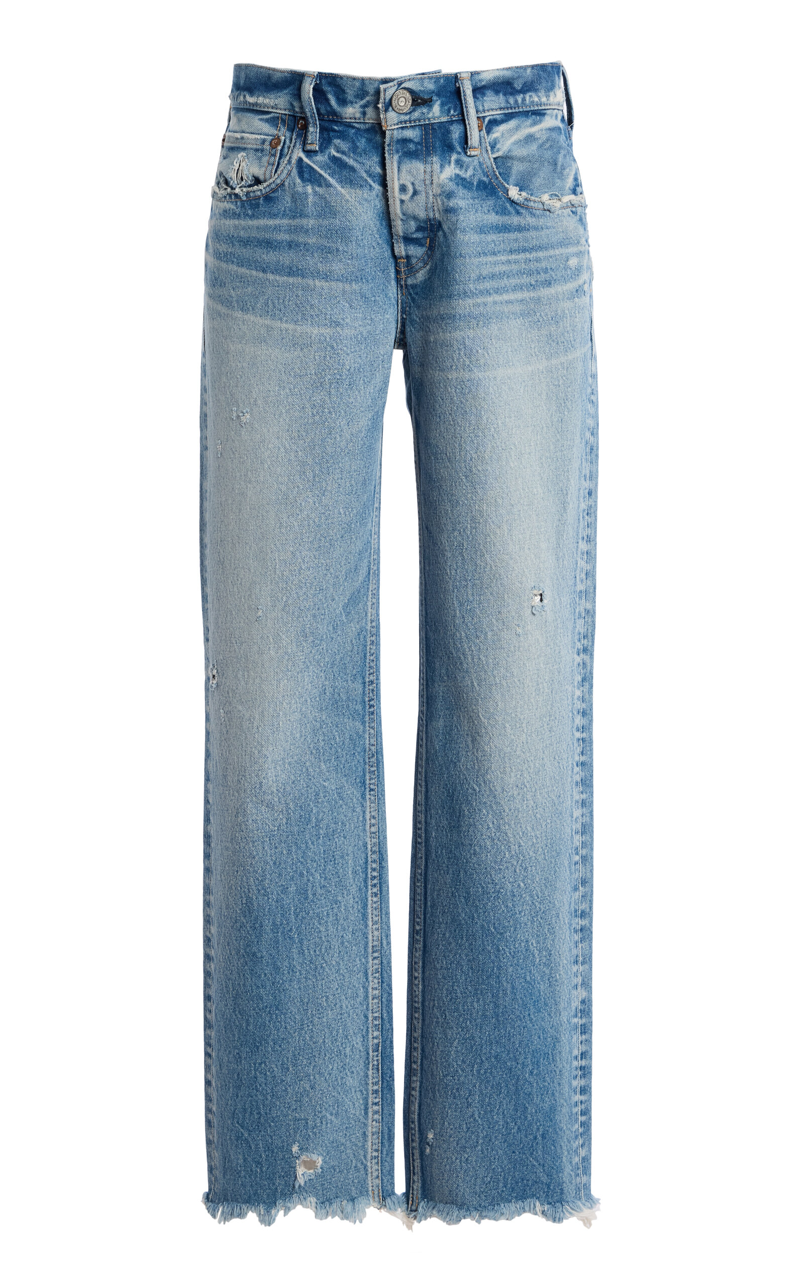 MOUSSY VINTAGE Mattapan Rigid Low-Rise Straight-Leg Jeans
