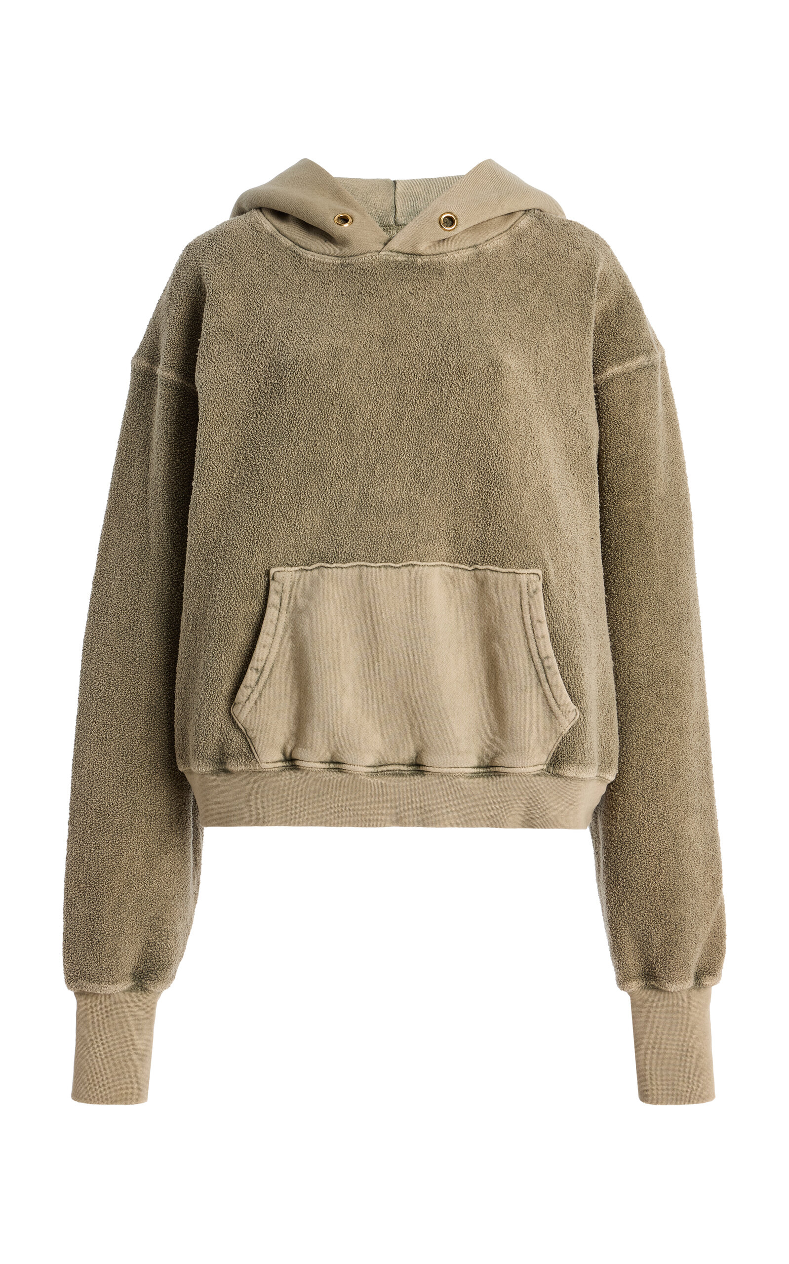 Les Tien Cara Cropped Cotton Hoodie