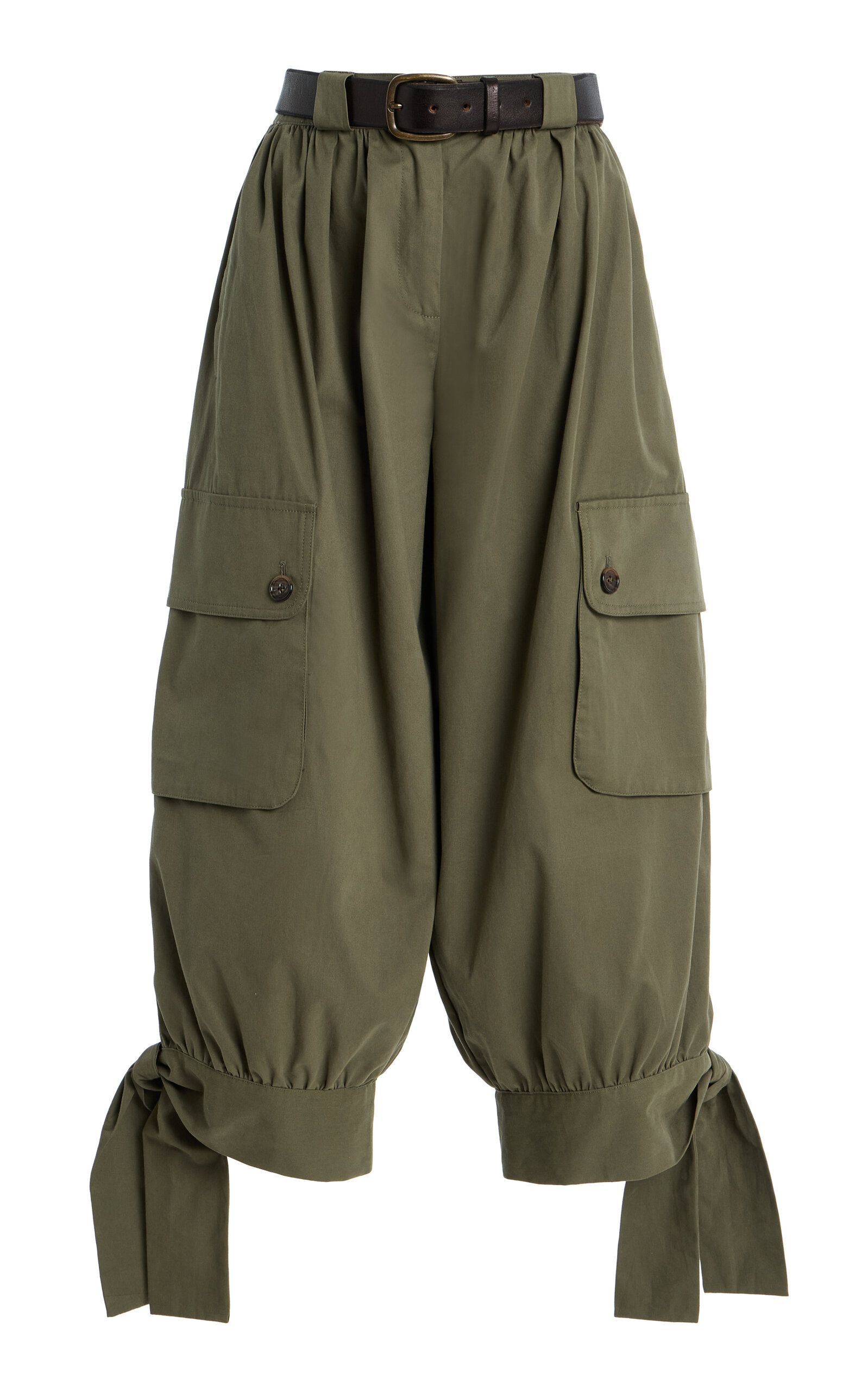 Sea Arianna Belted Cotton Cargo Capri Pants