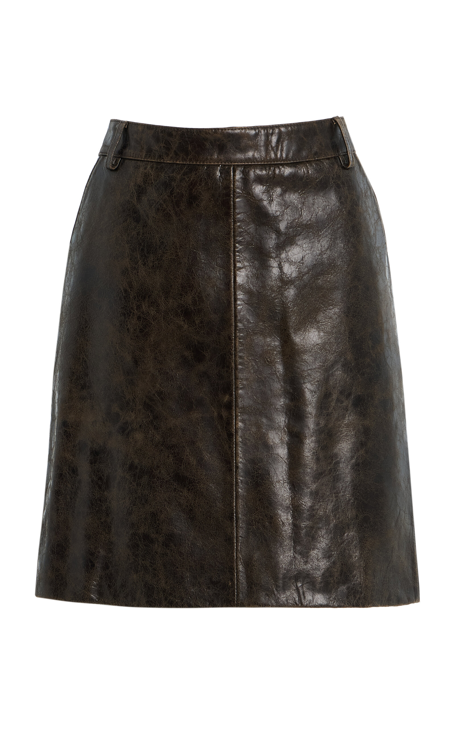 The Garment Margo Leather Mini Skirt In Brown