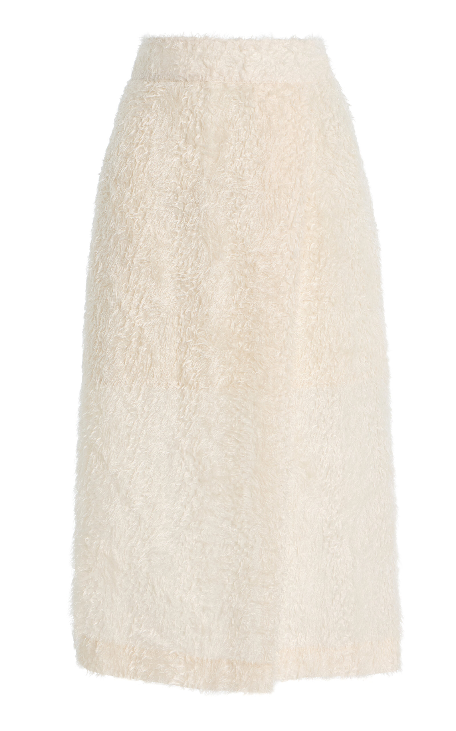 The Garment Lela Knit Midi Wrap Skirt In White