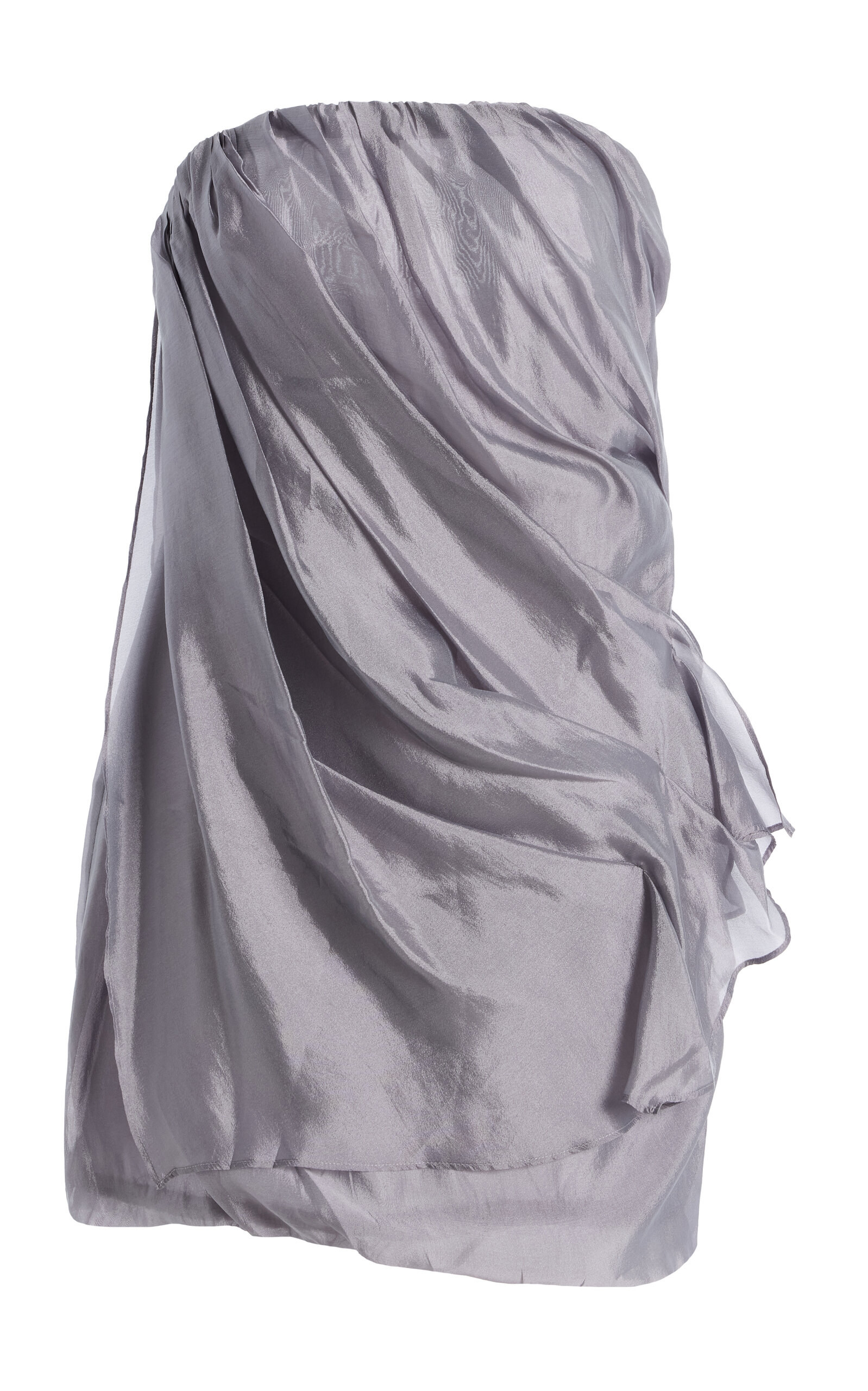 The Garment Exclusive Gillian Wool-cashmere Bustier Mini Dress In Gray