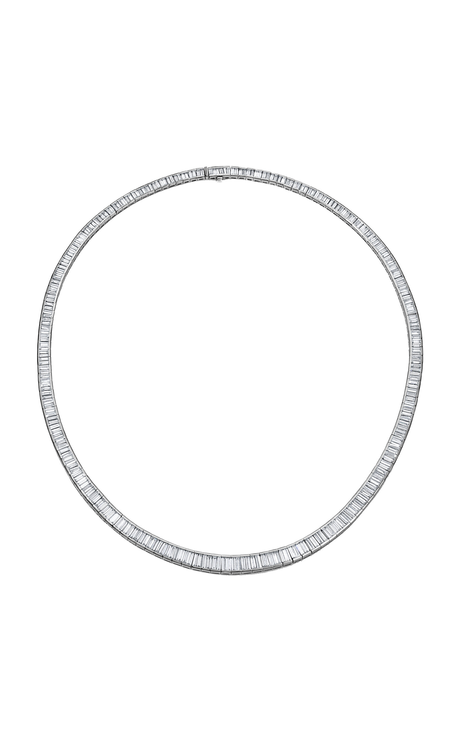 Platinum Diamond Line Necklace