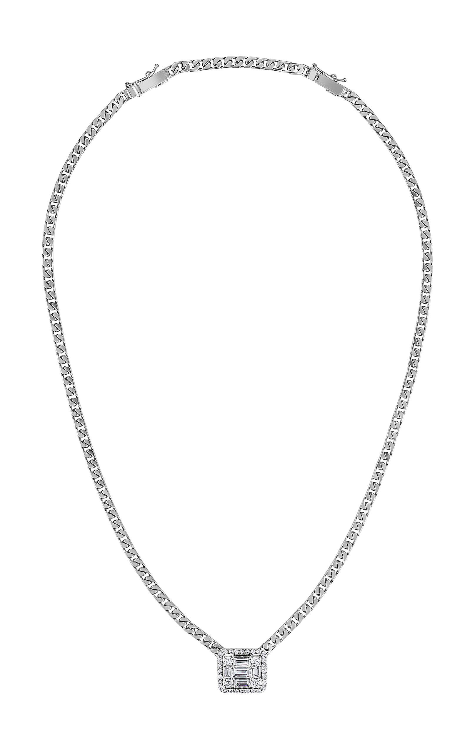 18K White Gold Diamond Necklace