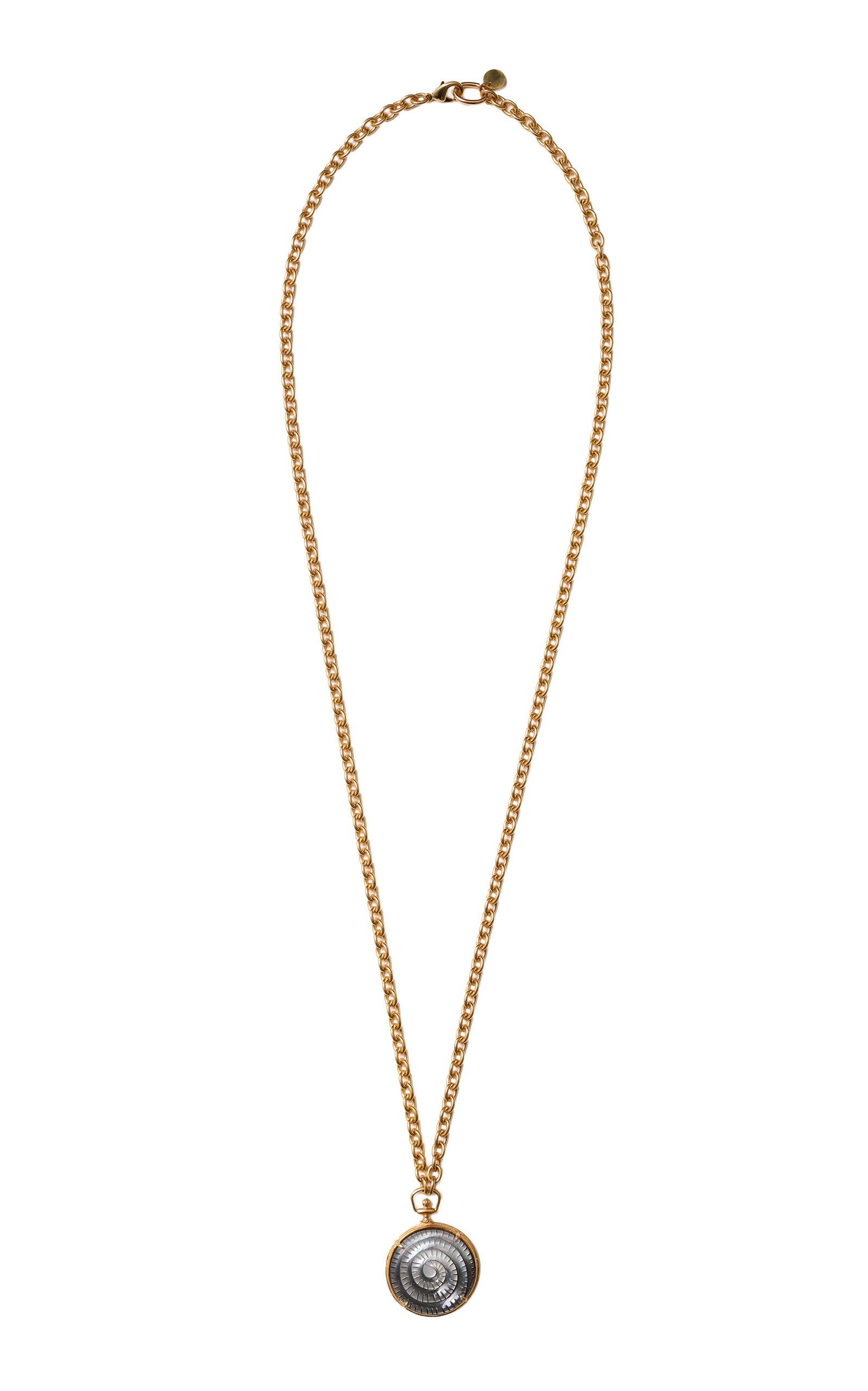 Exclusive Nautilus Gold-Plated Black Mother-of-Pearl Necklace