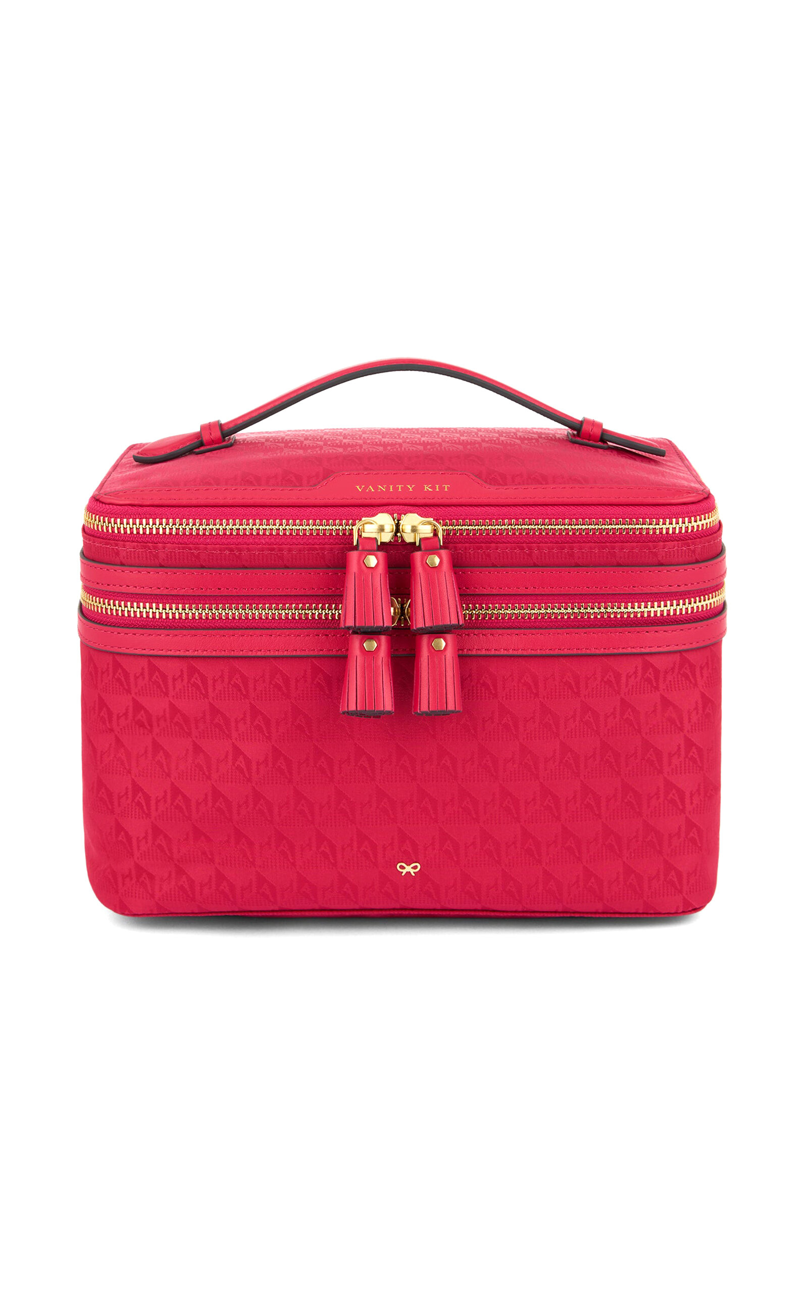 Anya Hindmarch Vanity Kit In Magenta Ah Logo Nylon - Fuchsia
