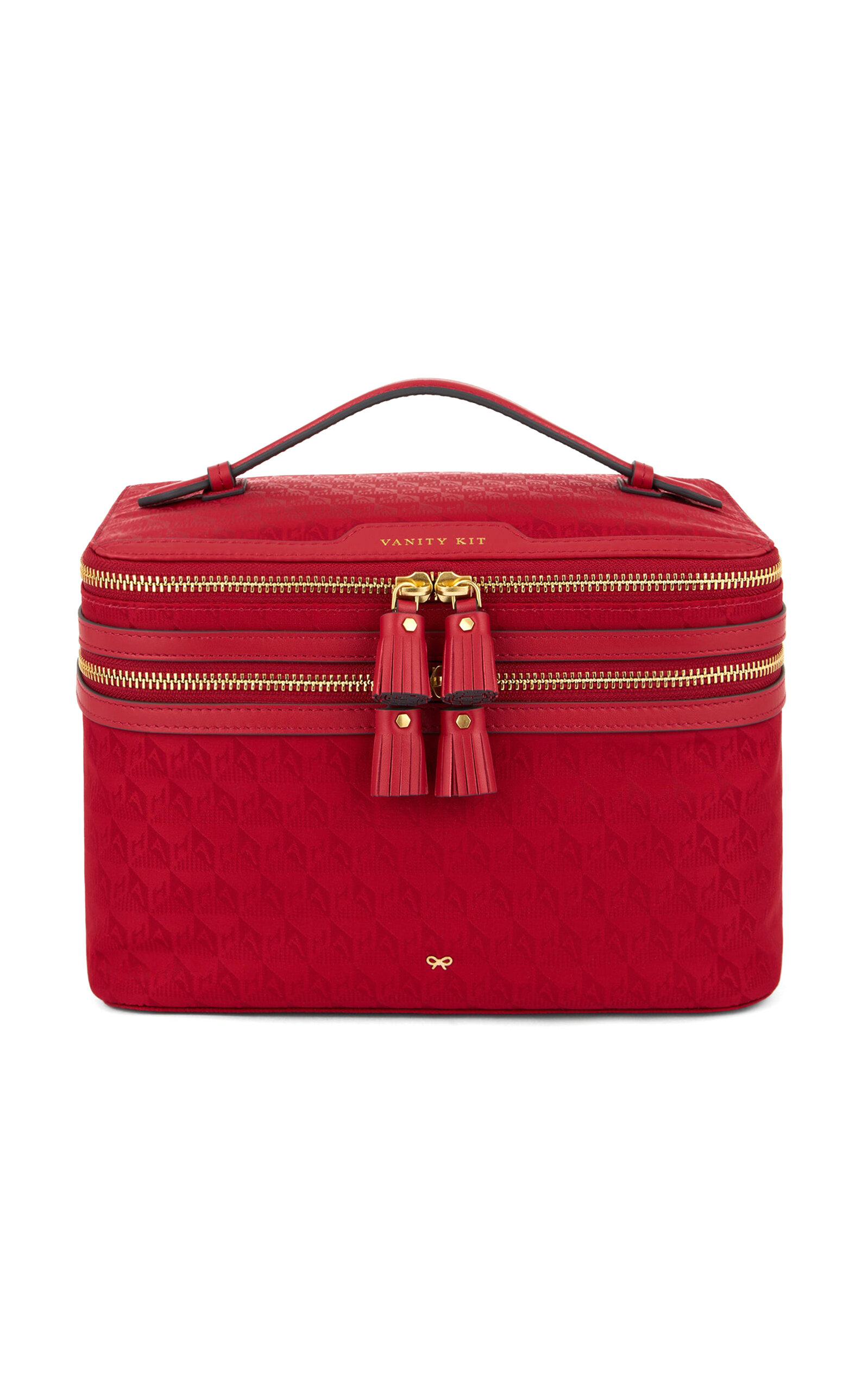 Anya Hindmarch Vanity Kit In Red Ah Logo Nylon - Red