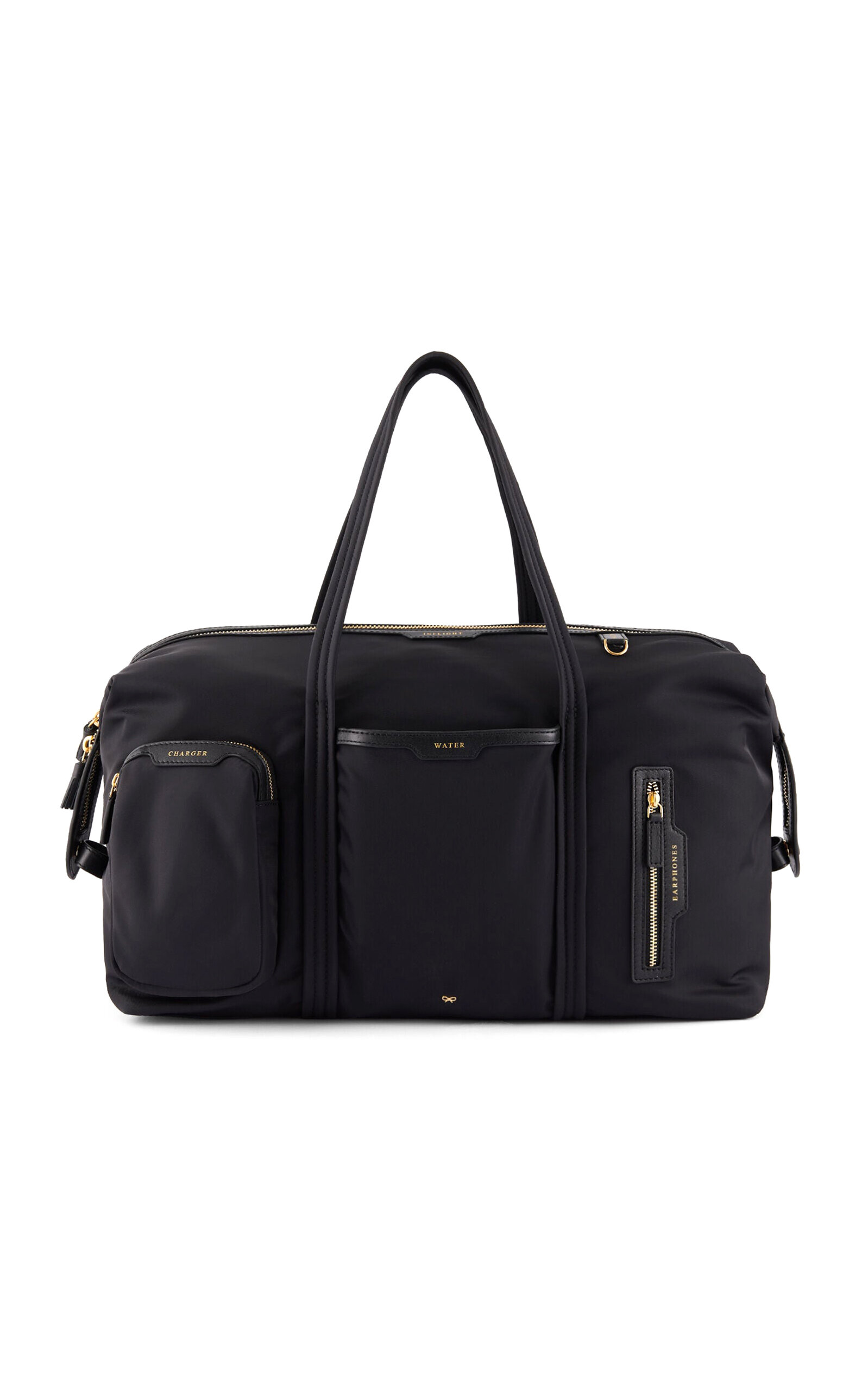 Anya Hindmarch Inflight Bag In Black Econyl® Regenerated Nylon With  Calf - Black