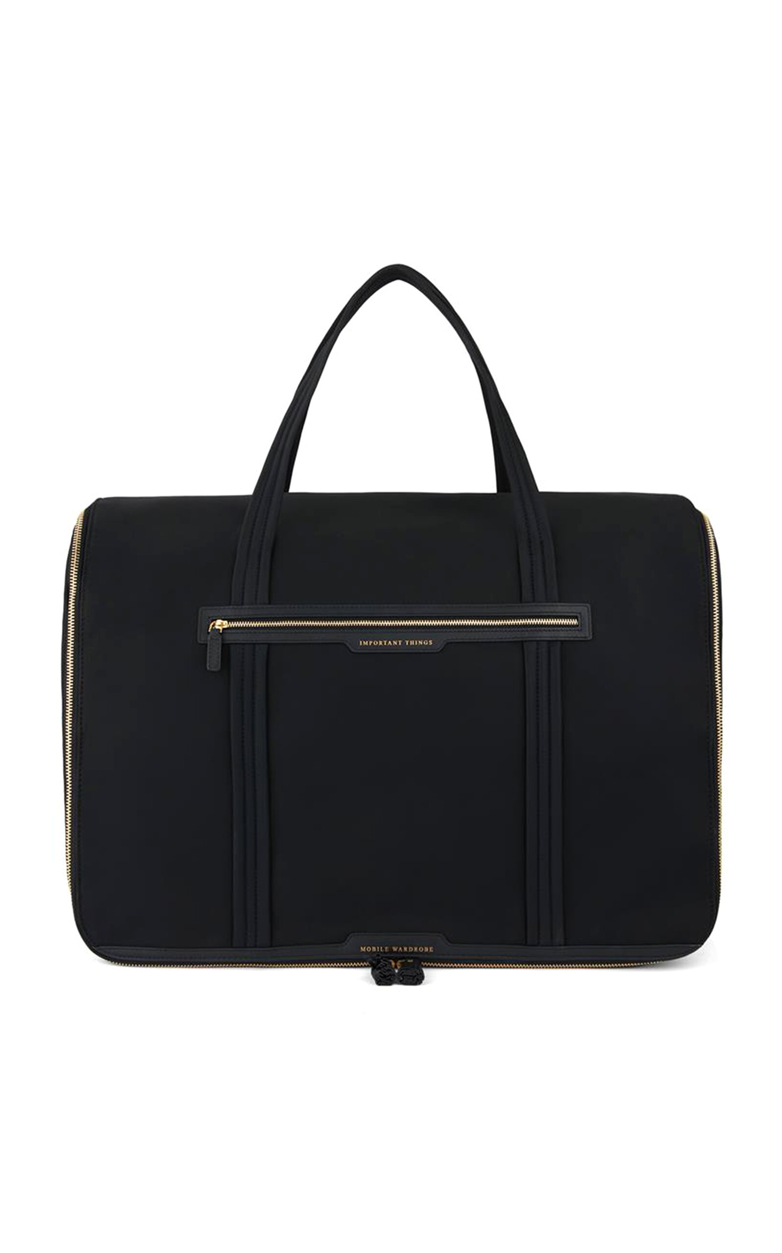 Anya Hindmarch Mobile Wardrobe In Black Econyl® Regenerated Nylon With Calf - Black
