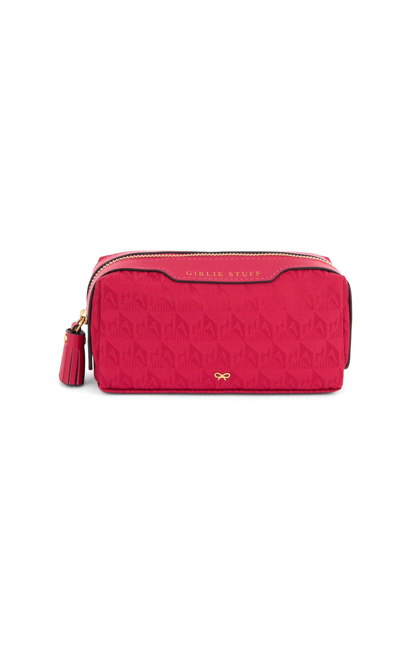 Anya Hindmarch Girlie Stuff In Magenta Ah Logo Nylon - Fuchsia