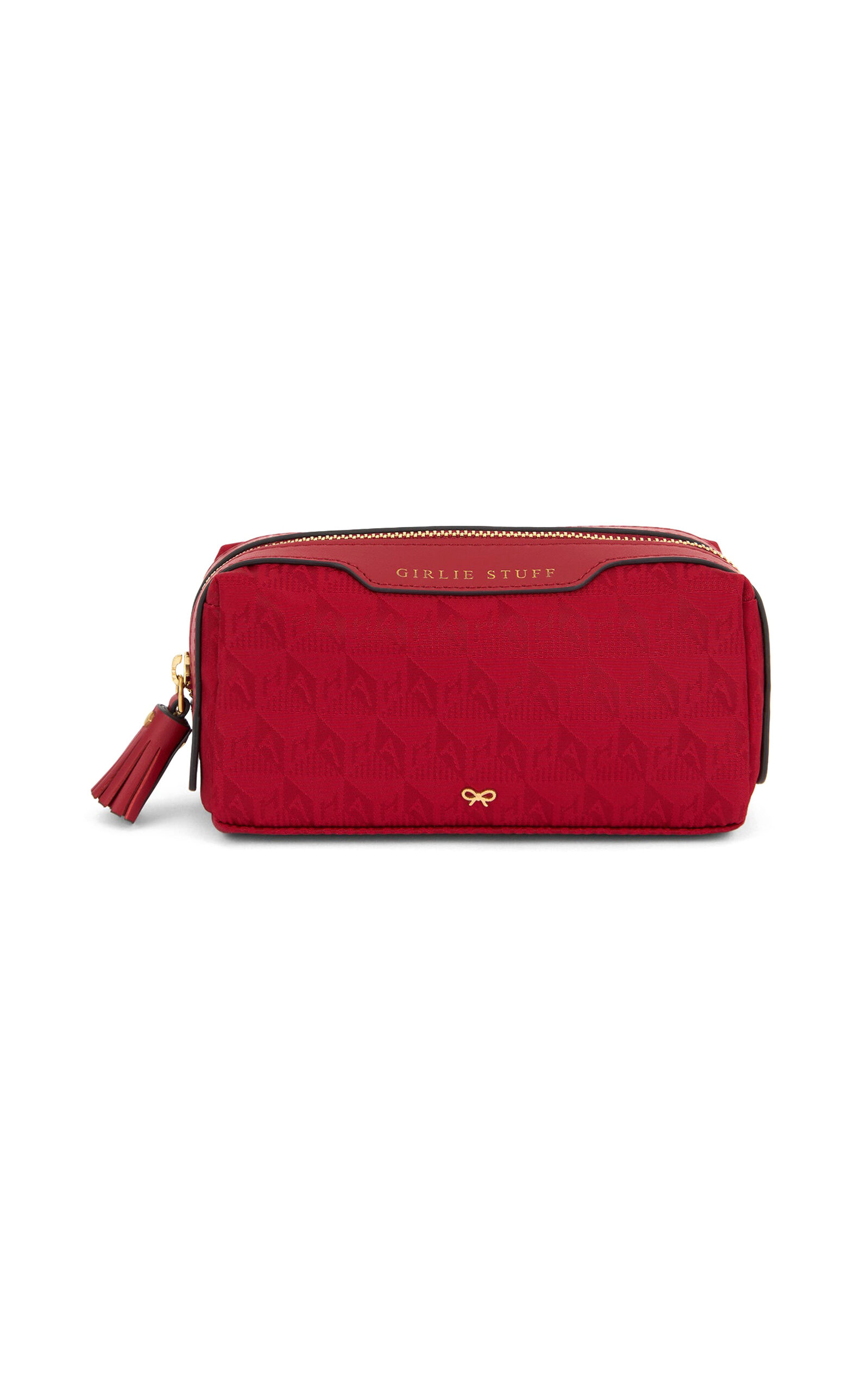Anya Hindmarch Girlie Stuff In Red Ah Logo Nylon - Red