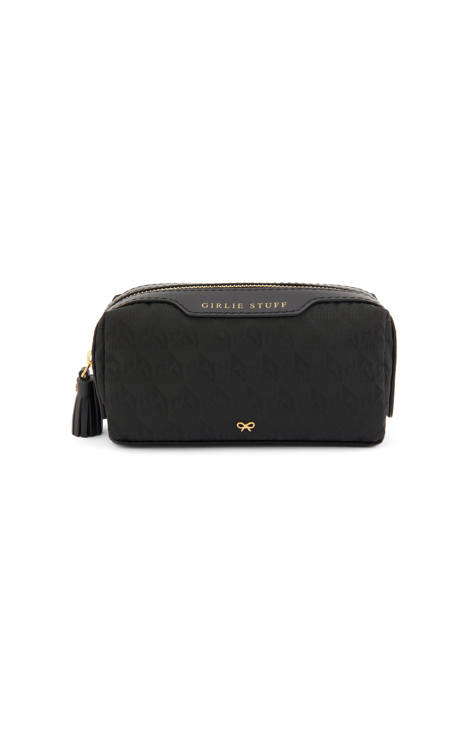 Anya Hindmarch Girlie Stuff In Black Ah Logo Nylon - Black