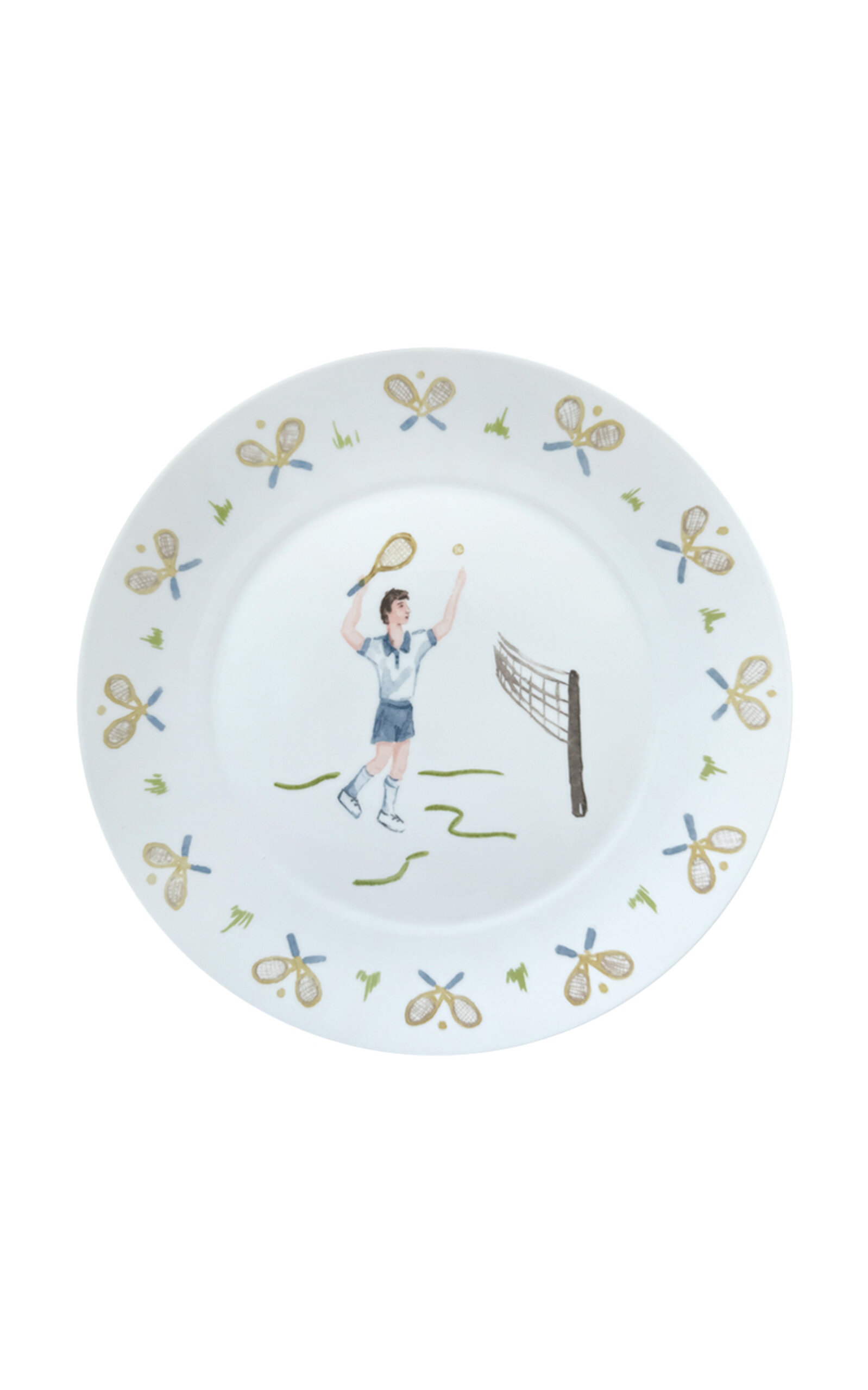 Duggan Society Tennis Gentleman Dinner Plate (Set Of 4) - White