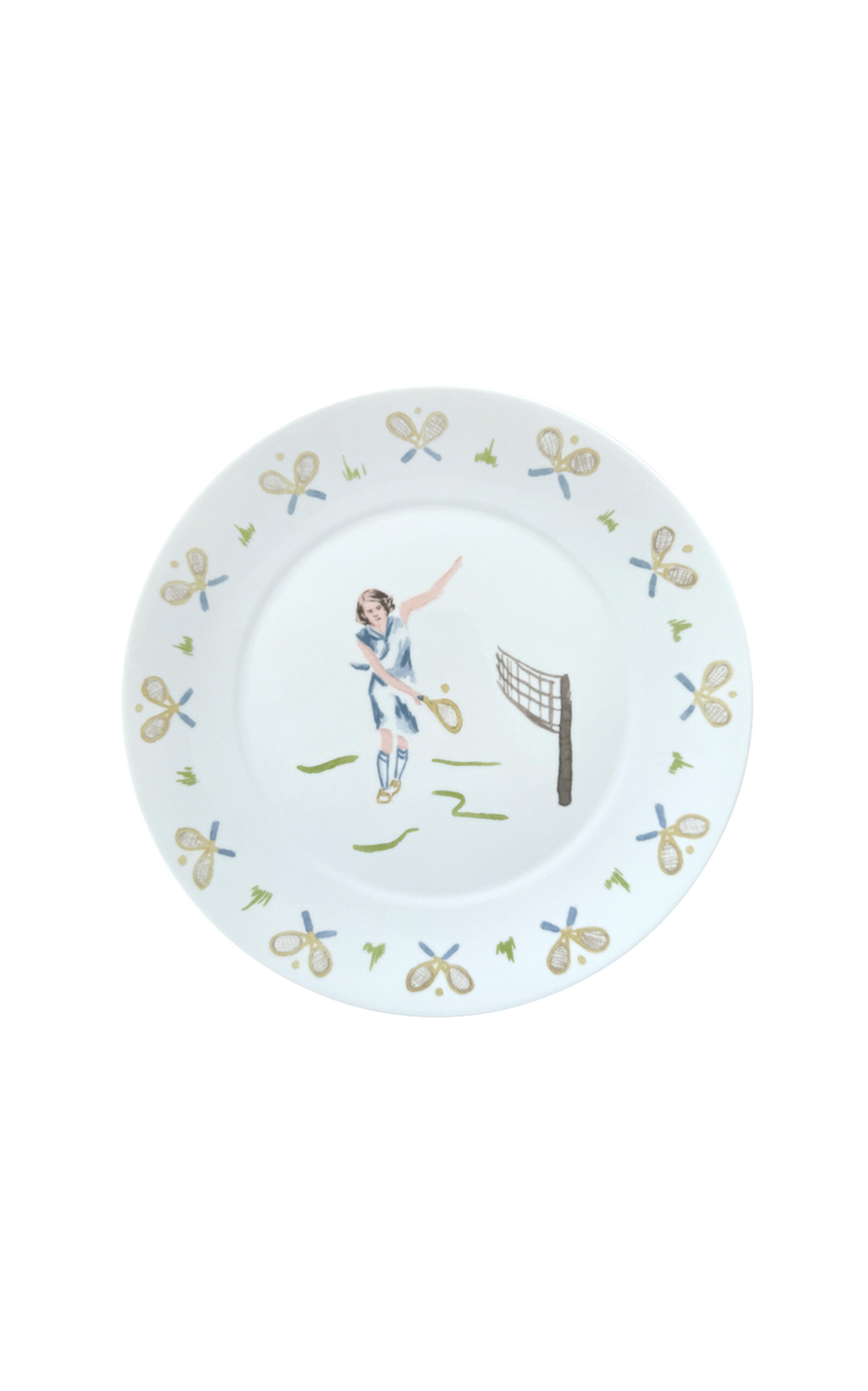 Duggan Society Tennis Lady Dinner Plate (Set Of 4) - White