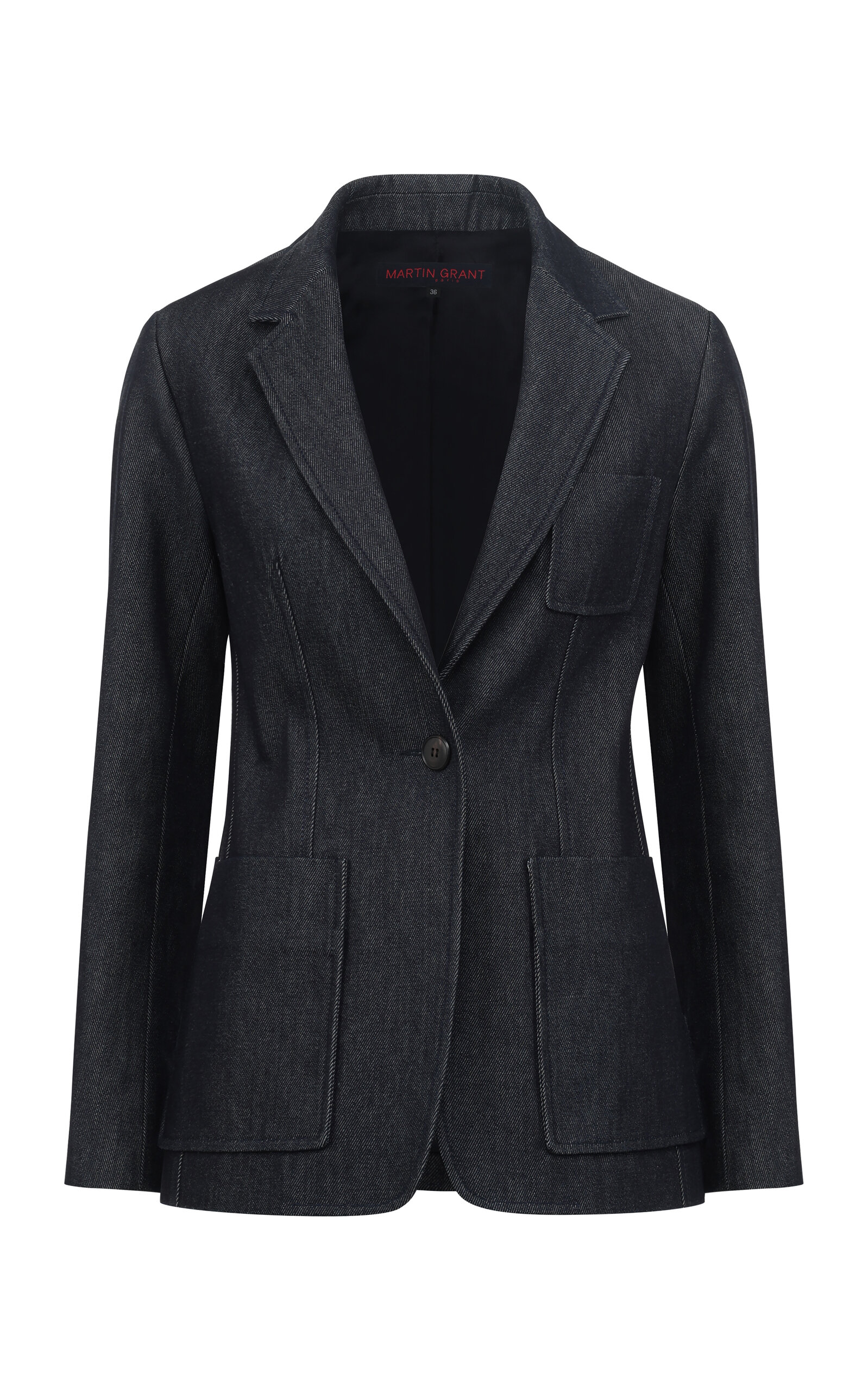 Multi-Pocket Cotton Blazer