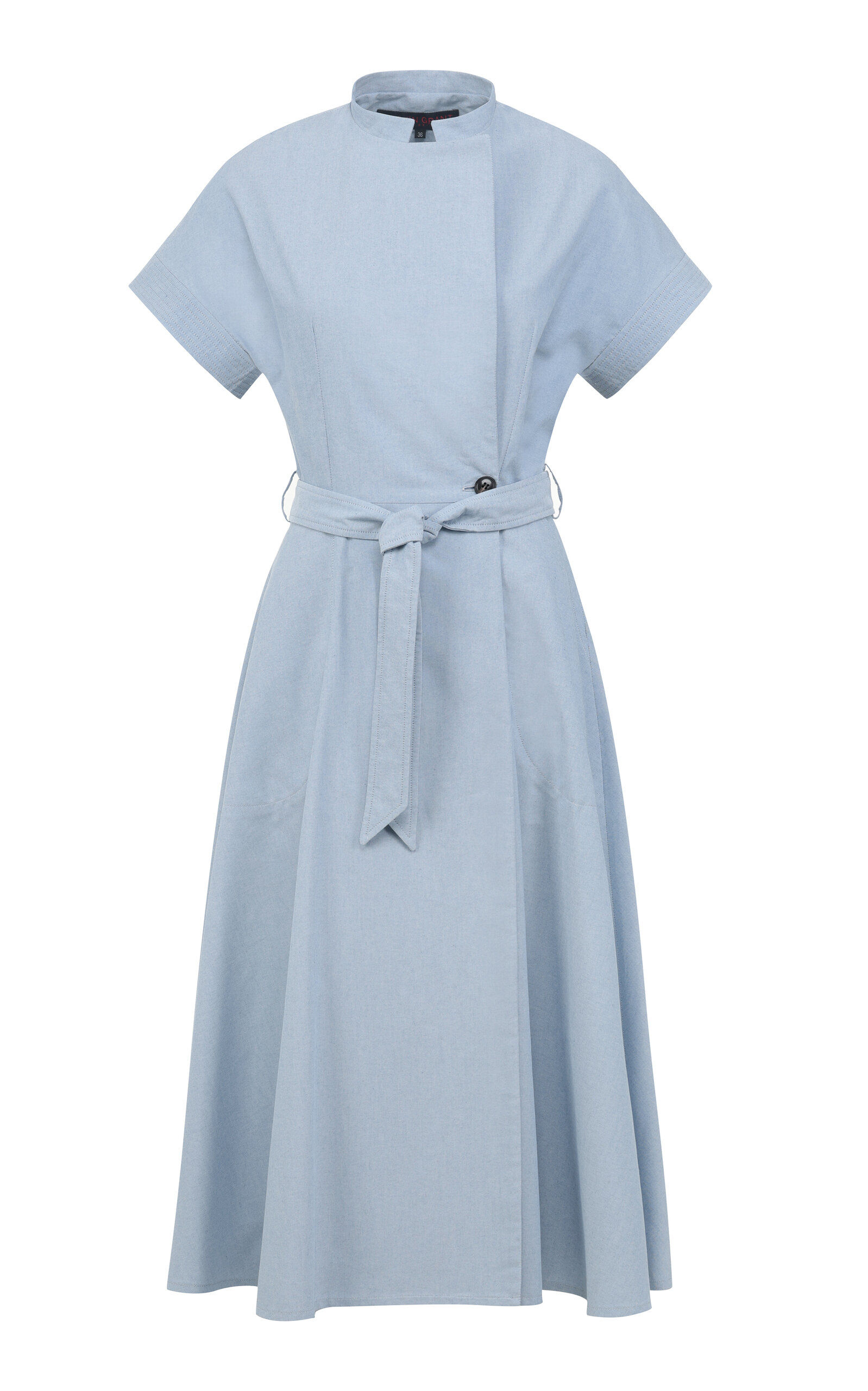Wrap Cotton Midi Dress