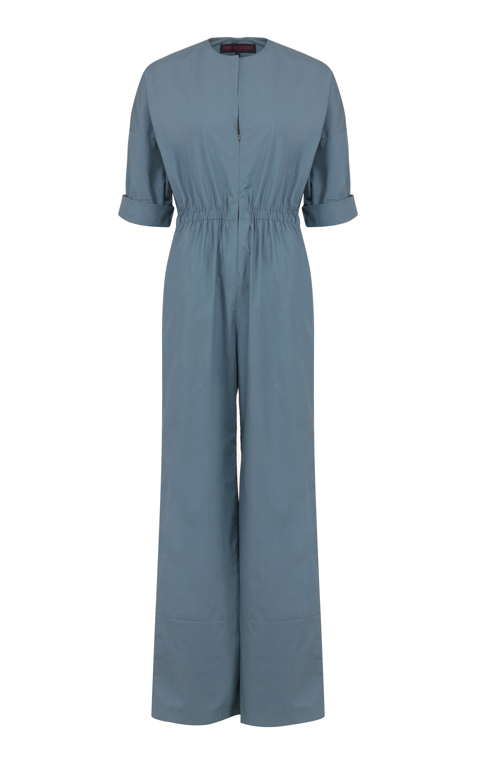 Elastic Waist Cotton Jumpsuit