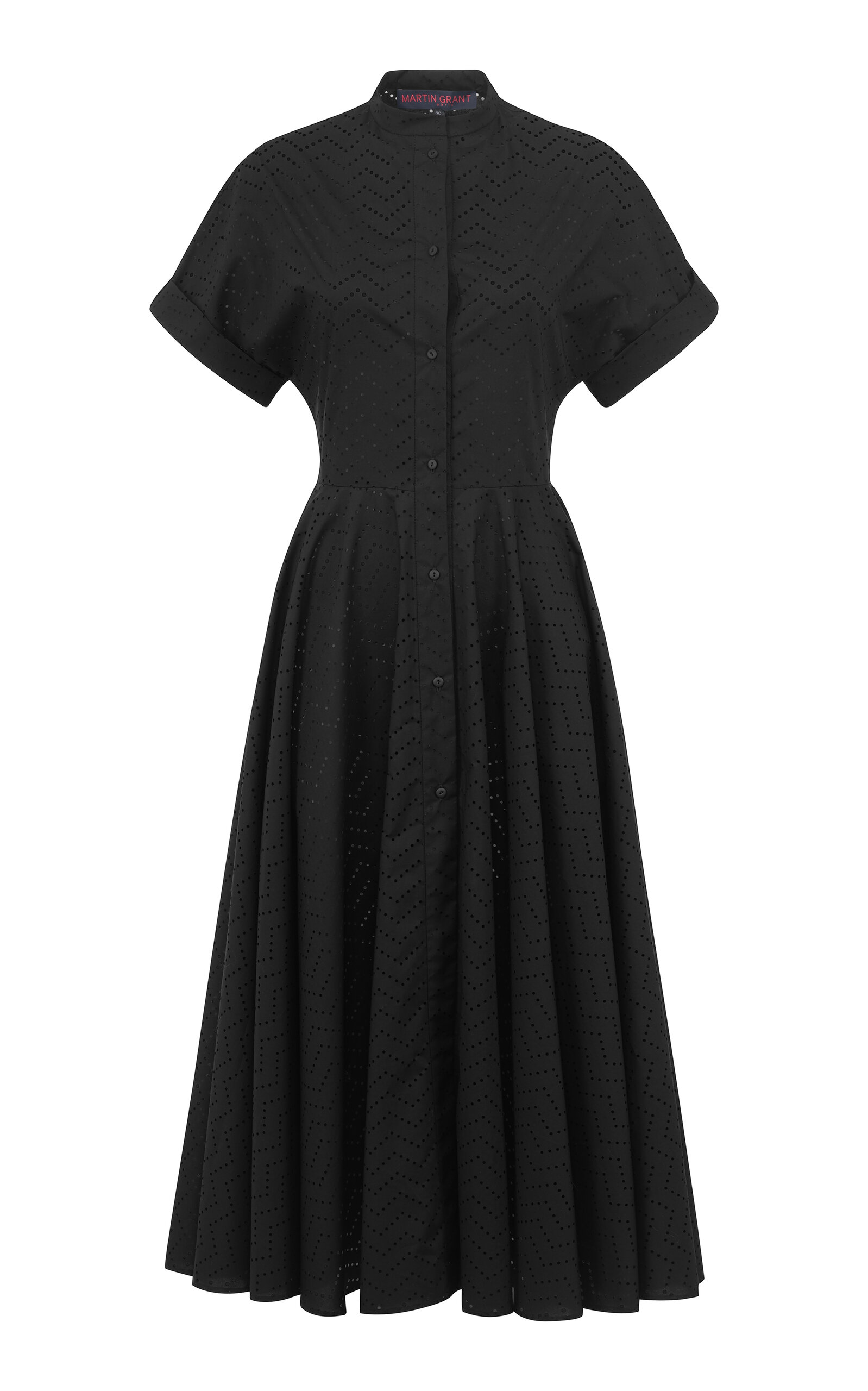 Collarless Cotton Dress