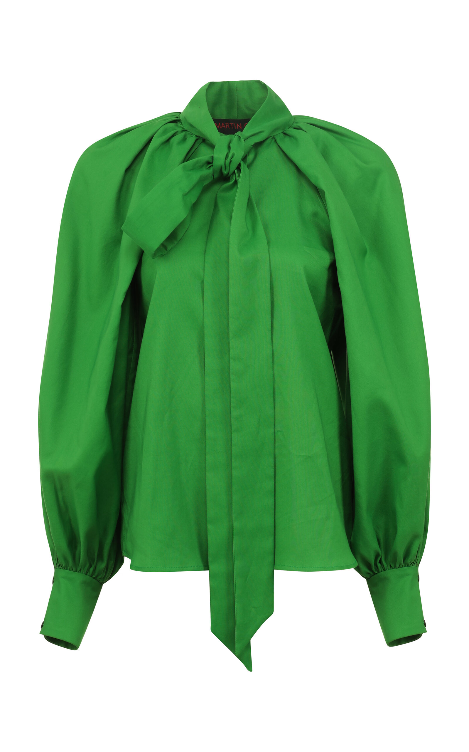 Martin Grant Balloon Sleeve Cotton Top - Women's Clothing