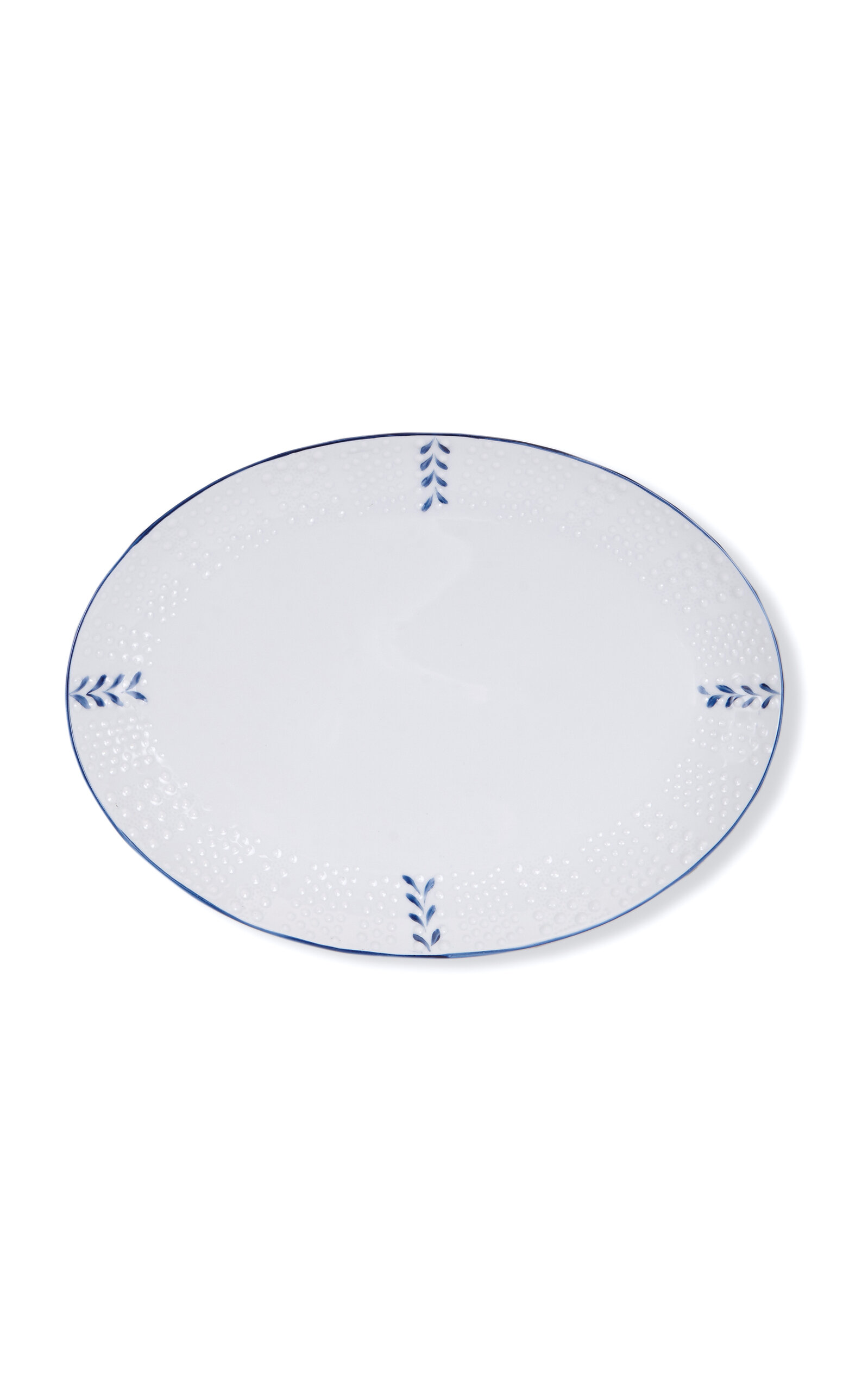 Molecot Oval Serving Platter Coral Blue - Navy