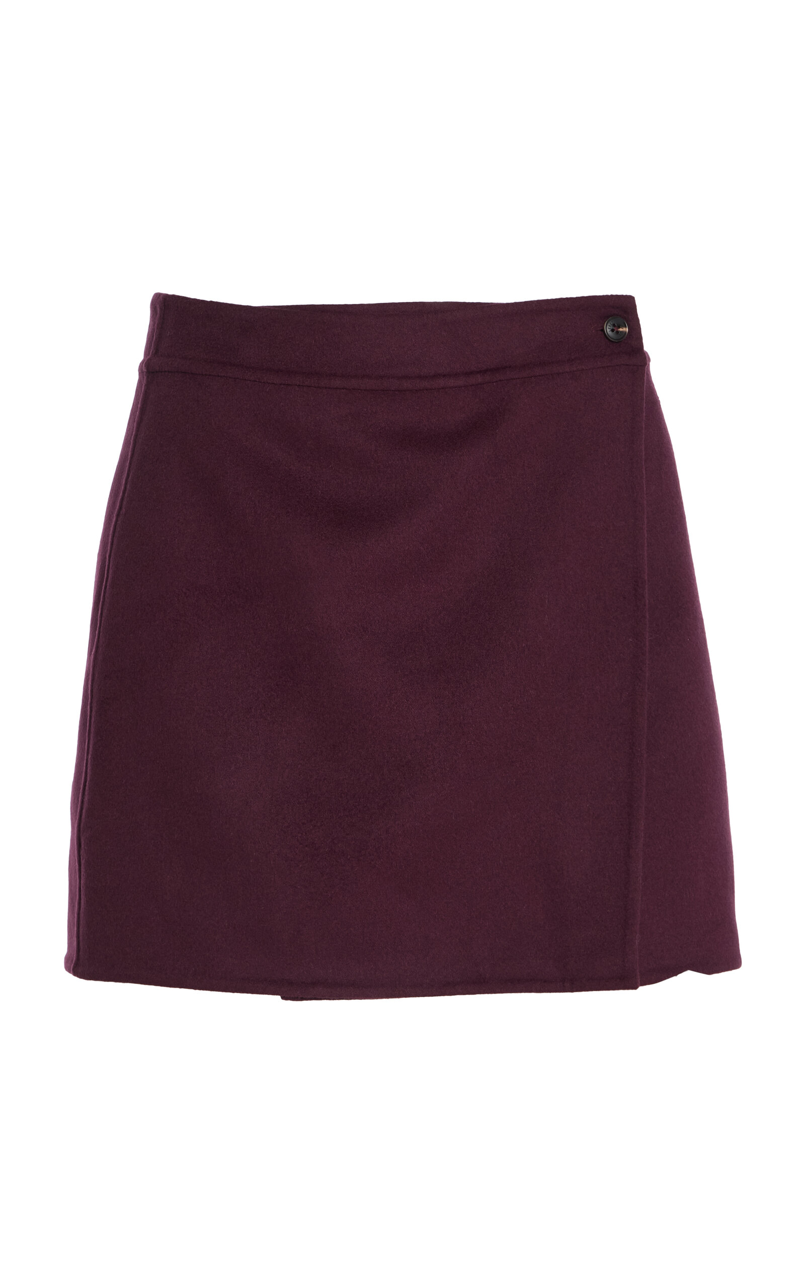 Leset Noah Wool-cashmere Mini Wrap Skirt In Purple