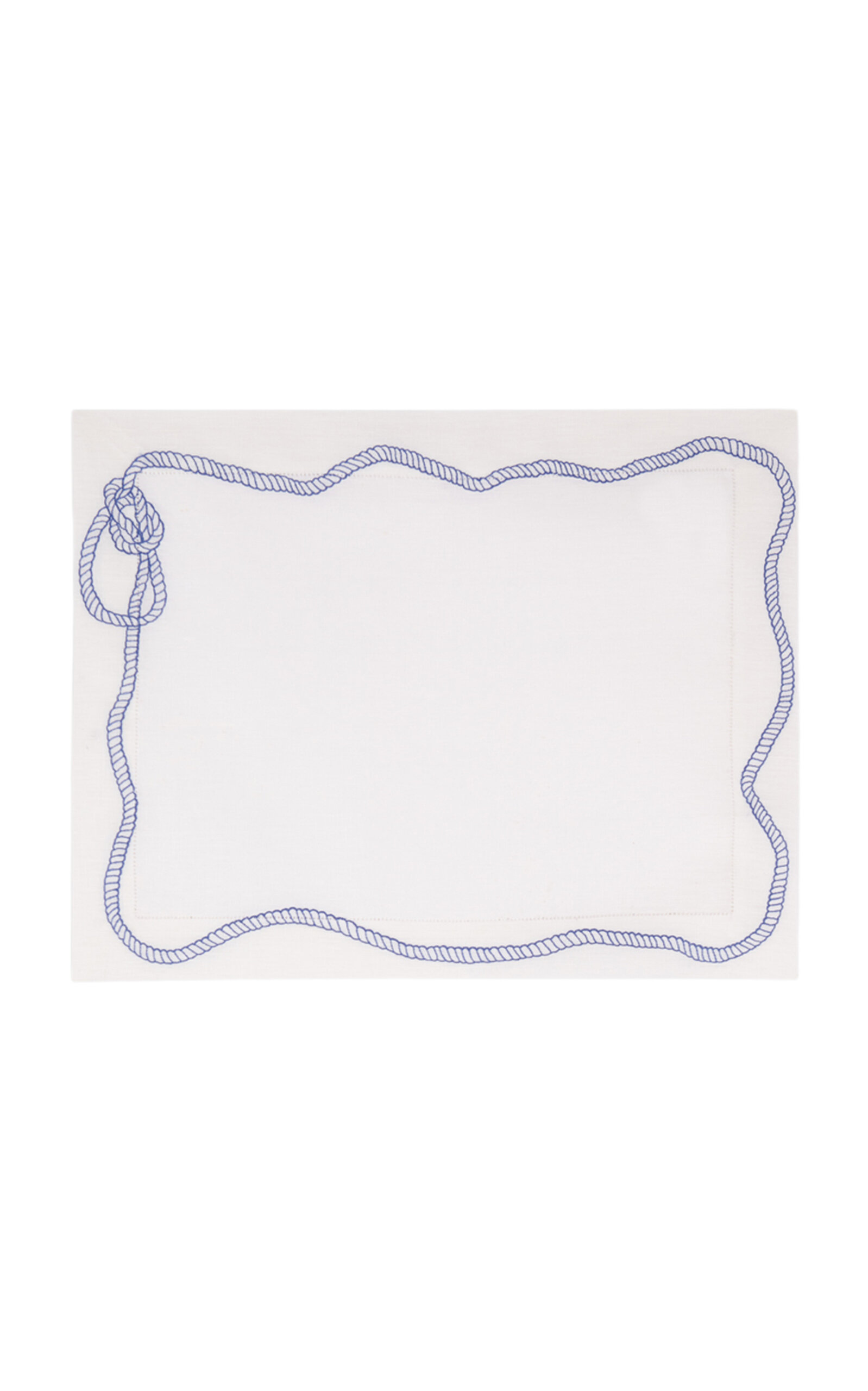 Los Encajeros Set of four Bowline White/Navy Placemat - Multi